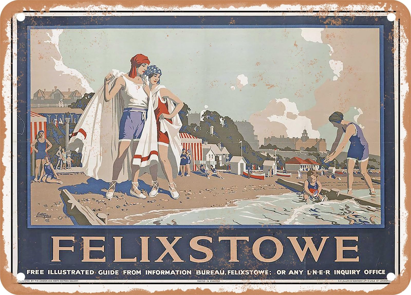 Miaomansenstore Metal Sign - 1933 Felixstowe Lner Vintage Ad Home Decor