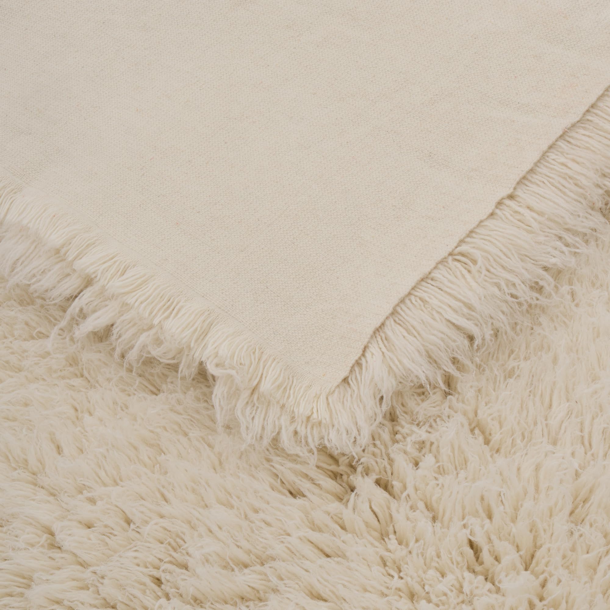 Pergamon Flokati Supreme Teppich – Hochflor Teppich Natur Creme, weich & dicht, für Wohnzimmer & Schlafzimmer