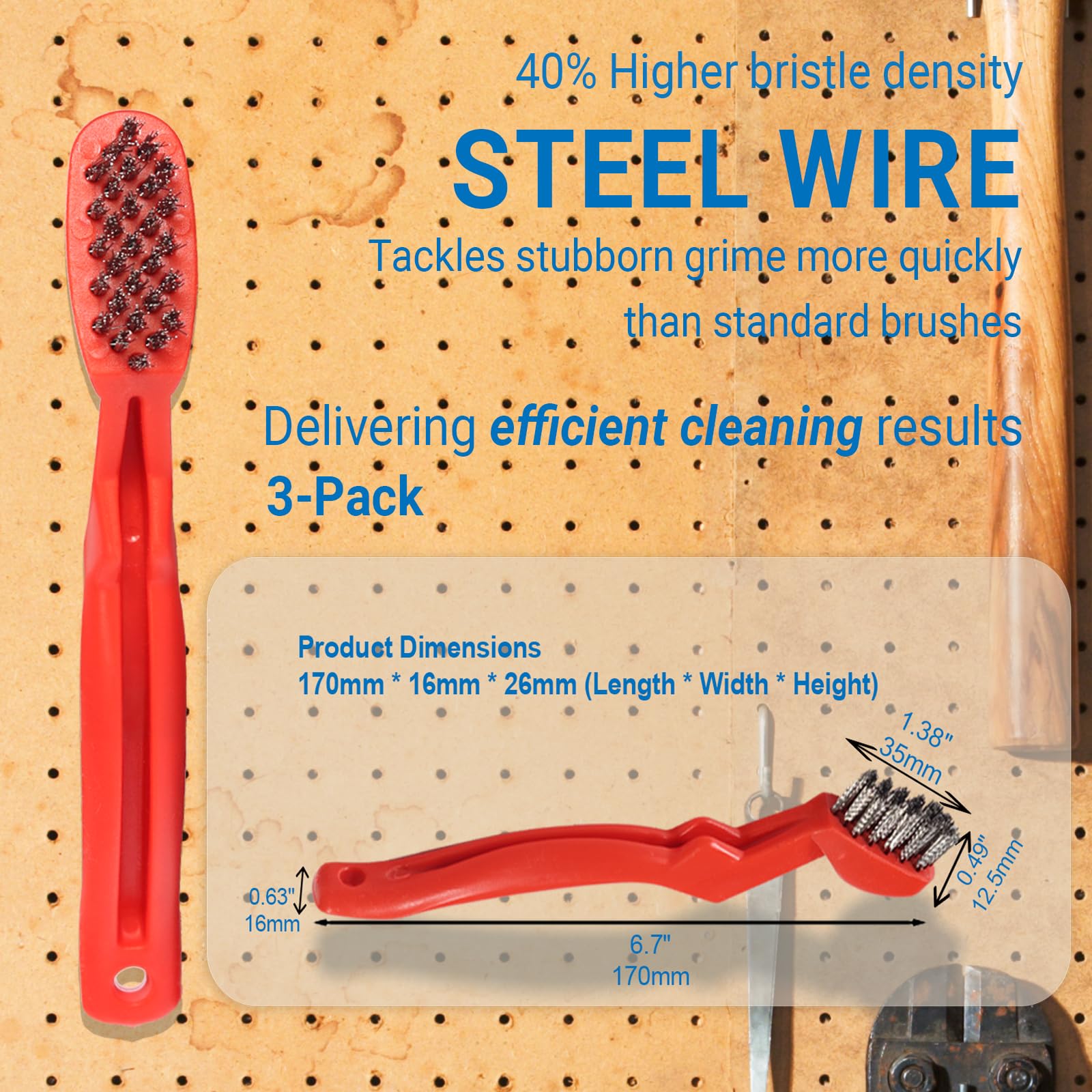 GOLDEN SMILE Wire Brushes - Heavy Duty Cleaning -2