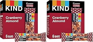 KIND Nut Bars, Cranberry Almond, Healthy Snacks, Good Source of Fiber, Gluten Free, 5g