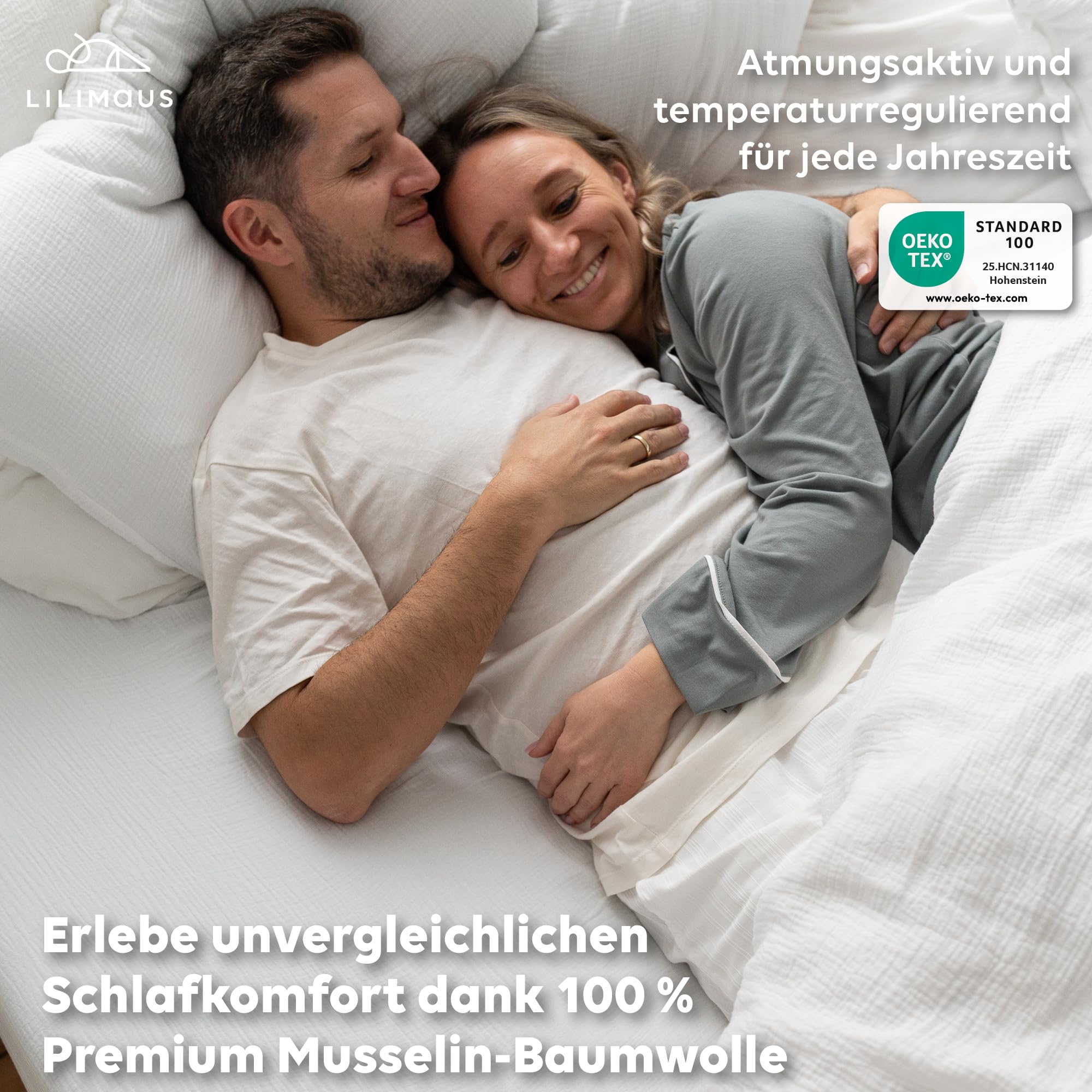 Musselin Spannbettlaken [12 Farben, 90x200 bis 180x200 cm] - Bettlaken Schlafzimmer aus 100% Musselin-Baumwolle - hautfreundlich, atmungsaktiv & weich - Spannbetttuch für Einzel- und Doppelbett