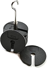 Eisco Labs Slotted Masses Set- Zinc Casted, Set of 9 Weights, one Hanger Each of 10g, Total 100g
