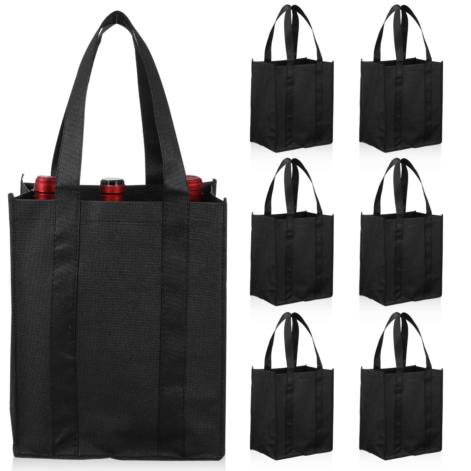 Zerodeko Weinflaschen-tragetasche 6er-set Tragetasche Schutztasche Für Flaschen Geeignet Für Picknicks Und Festivals