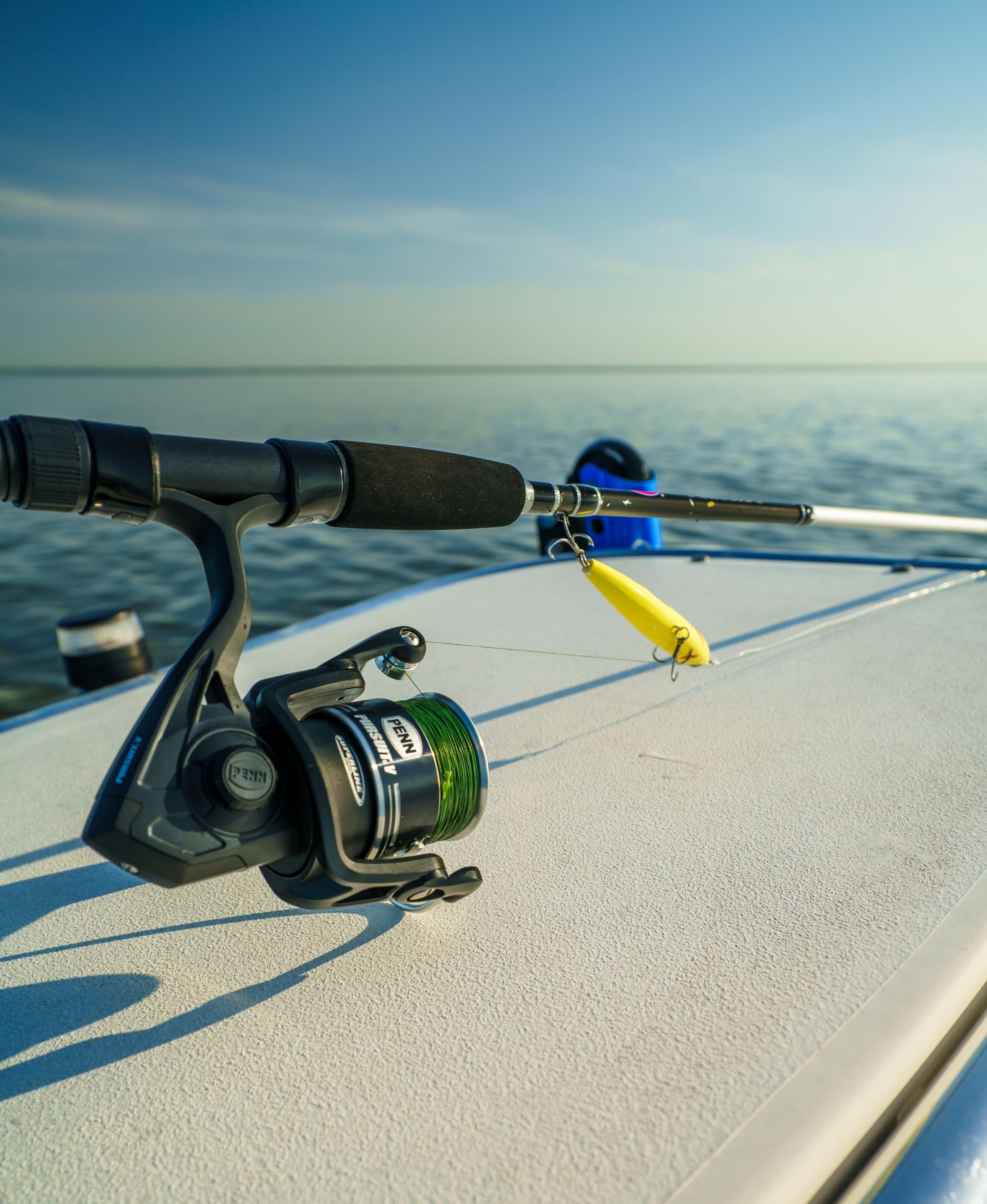 PENN Pursuit® V Kołowrotek spinningowy| Kołowrotek do połowu drapieżników w wodach słonych | Trolling, casting i łowienie na dnie | Pierścienie pojemności linki | Przełożenie 5,3:1 | 8000 | Oburęczny