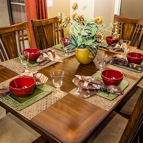 Miniatura 3 de 100 manteles individuales de papel de ratán de 11.8 x 15.7 pulgadas, desechables, de mimbre impreso, para casa de campo, desechables, de mimbre para