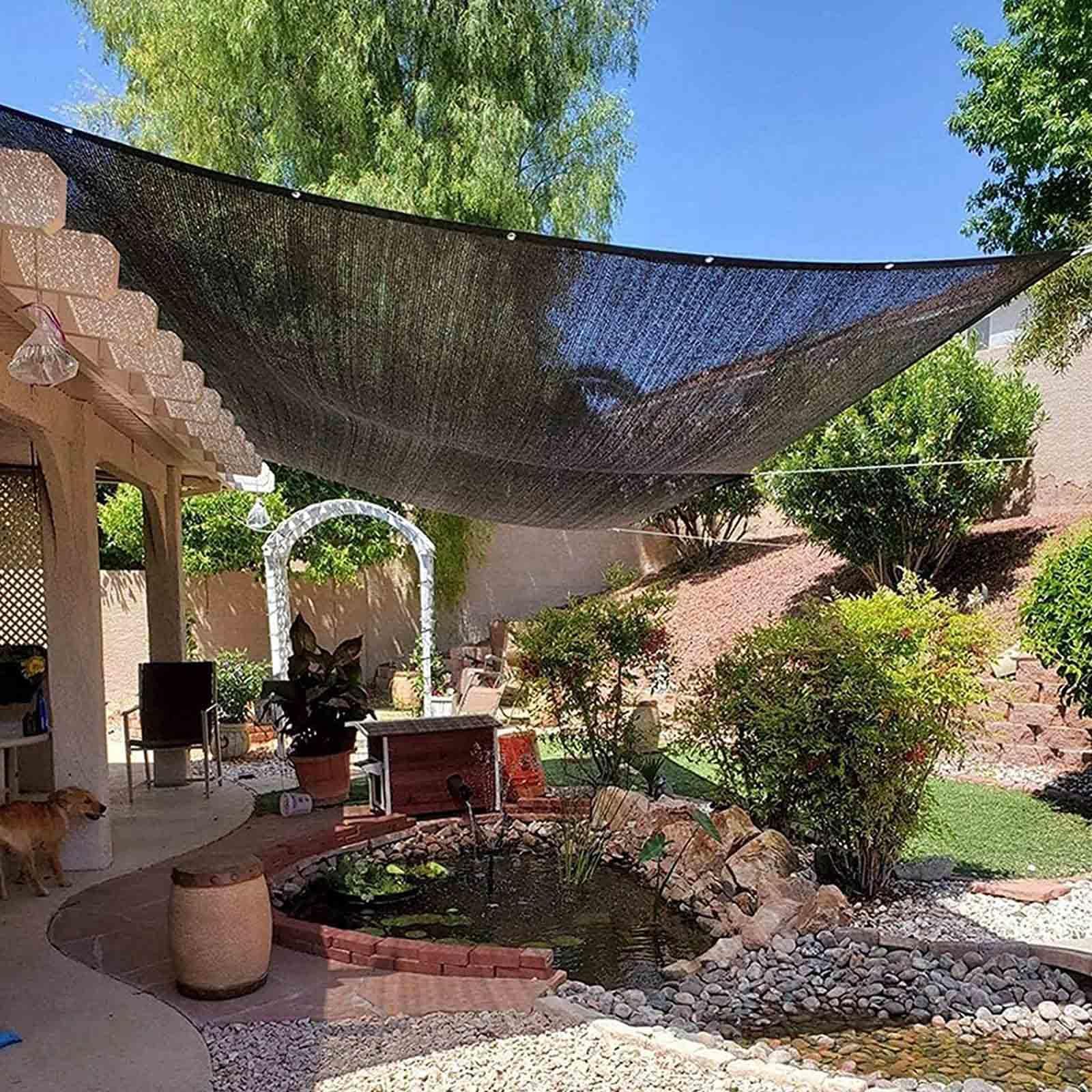 Tela de alta calidad para plantas, 2 x 3 x 3 x 4 m, 4 x 5 m, 4 x 6 m, 5 x 5 m, red de privacidad para invernadero, malla negra con ojales (1,5 x 4 m)