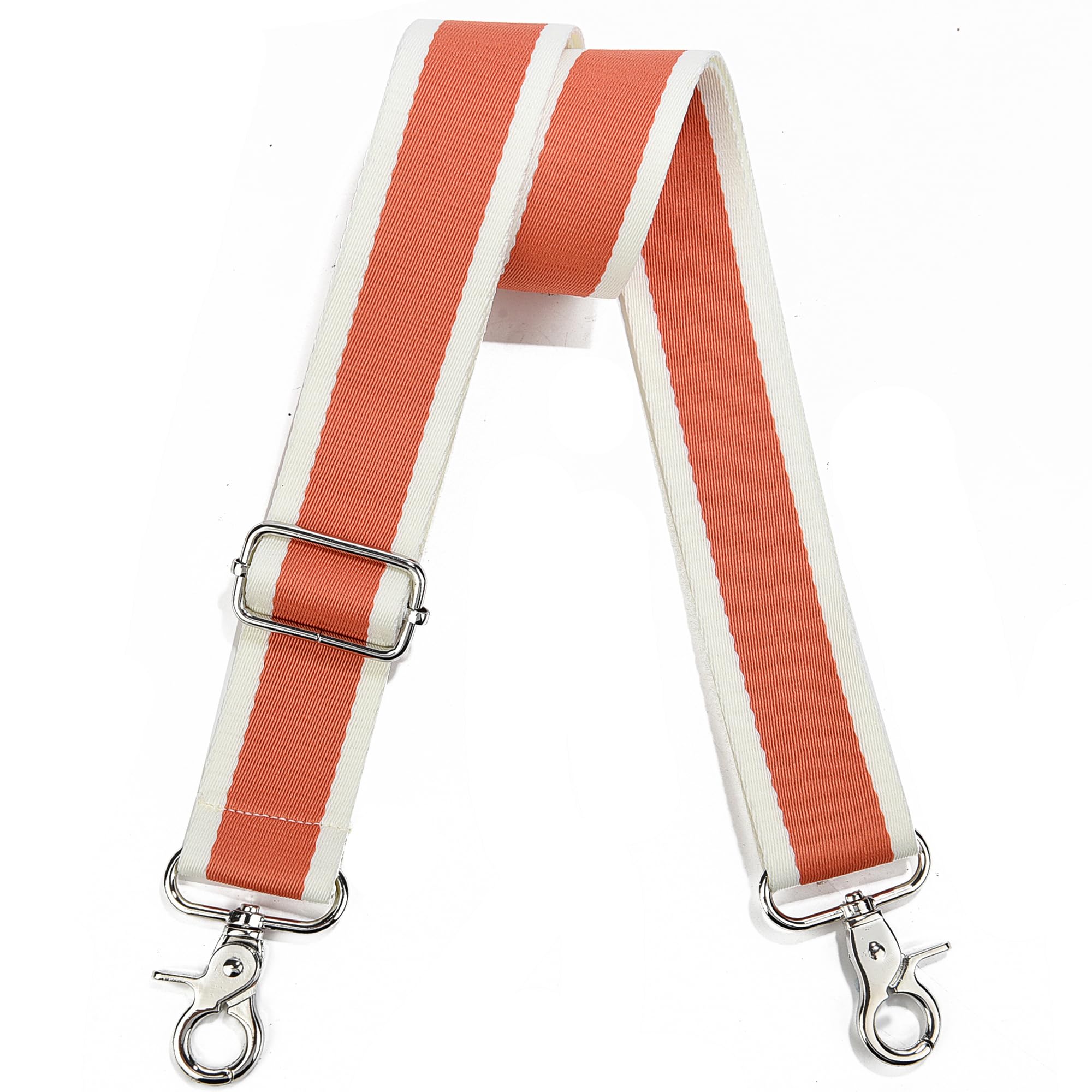 Wide Purse Strap Adjustable Replacement Crossbody Bag Strap Silver Hardware Shoulder Straps