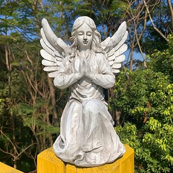 Garden Statues Angel Religious Fairies Garden Figures Garden Decoration Waterproof Angel Sculpture for Patio Lawn Yard Housewarming Decoration Gift-HSA1