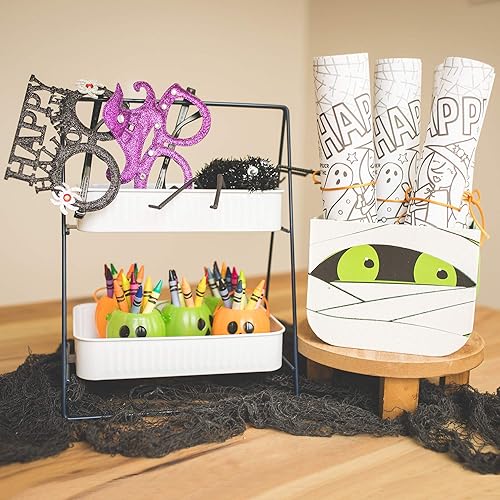 Miniatura 4 de Tiny Expressions  Manteles individuales de Halloween para niños (paquete de 12 manteles individuales de calabaza)  Tapetes de mesa de papel de