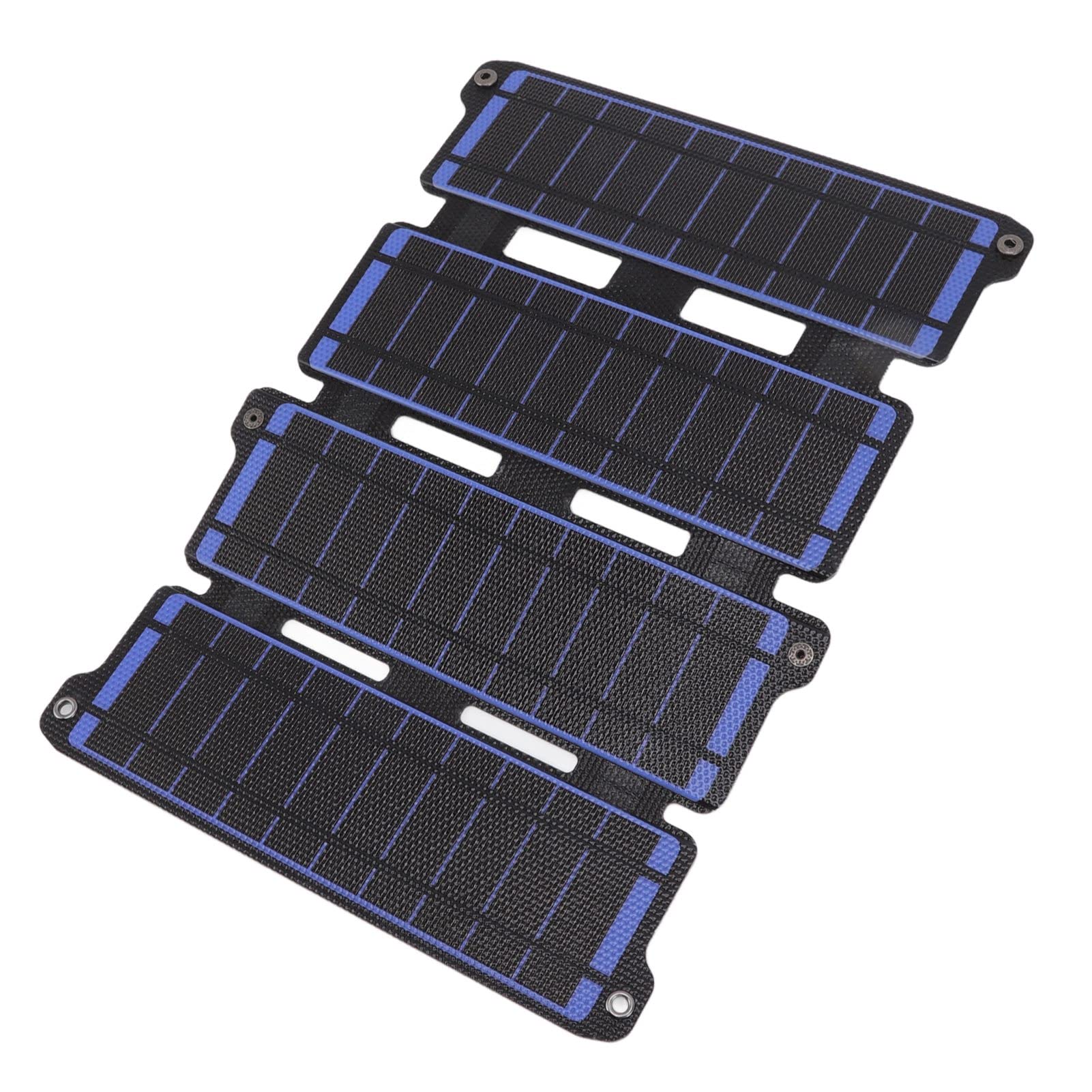 Panneau Solaire Flexible en Silicium Monocristallin 14 W avec 2 Sorties USB pour Téléphones Mobiles, Camping-cars, Navires – Panneau Solaire Pliable Extérieur Léger (BLUE)