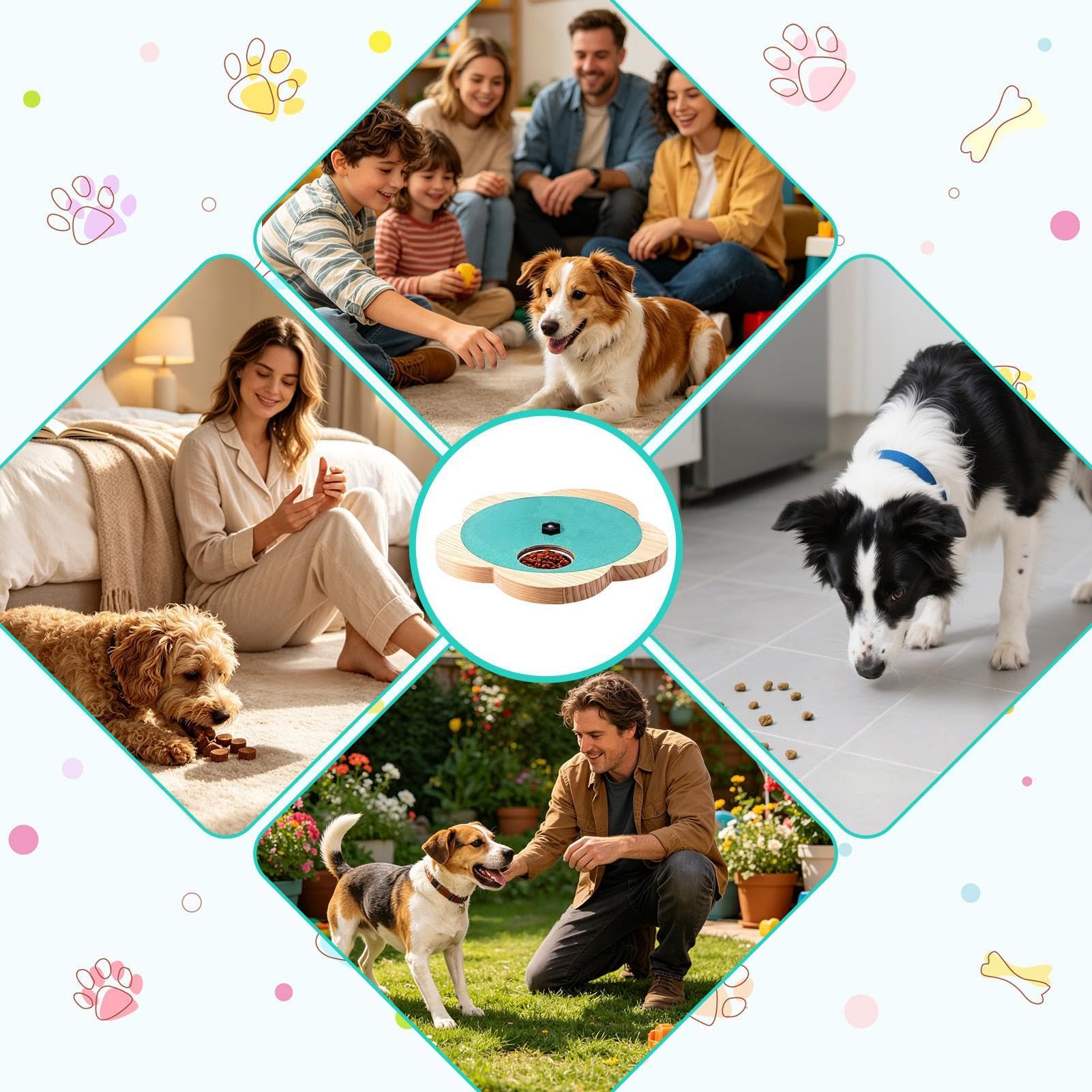 Tiragraffi per cani con scomparto per dolcetti, resistenza interattiva