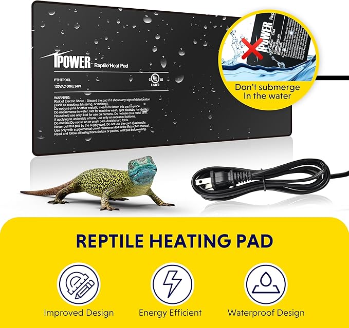 Almohadilla Térmica para Reptiles iPower 8x18 Pulgadas miniatura 5