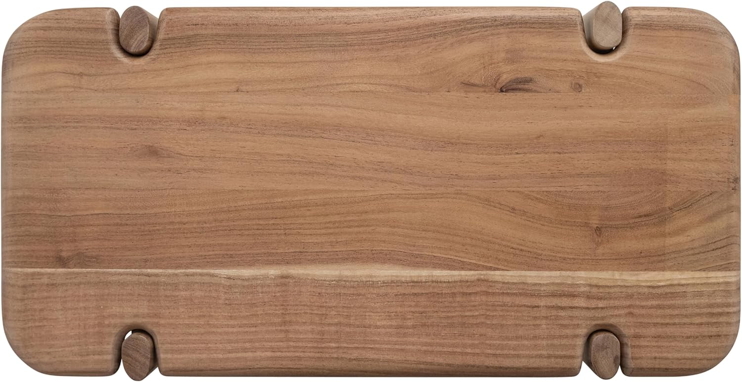 Bloomingville Mango Wood Accent Table with Shelf, Bleached