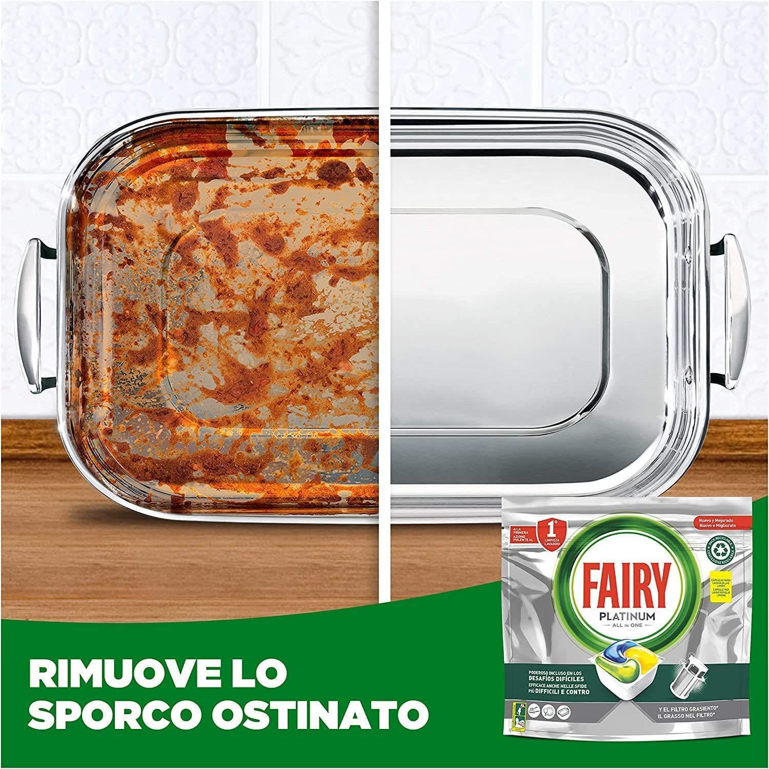 Capsule Lavastoviglie Tutto in Uno – Azione Sgrassante Profonda – Profumo Limone – 73 Capsule kit con Spugna Brandizzata SPESA & RISPARMIO Inclusa – Variazioni 4/8/12 Pezzi (12)