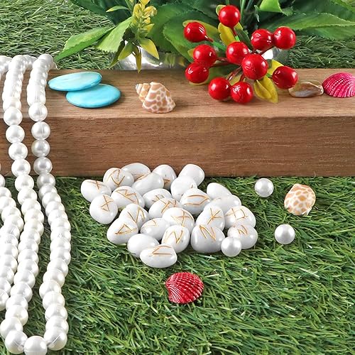 Miniatura 6 de cosynee Piedras preciosas curativas de runas con bolsa (ágata blanca)