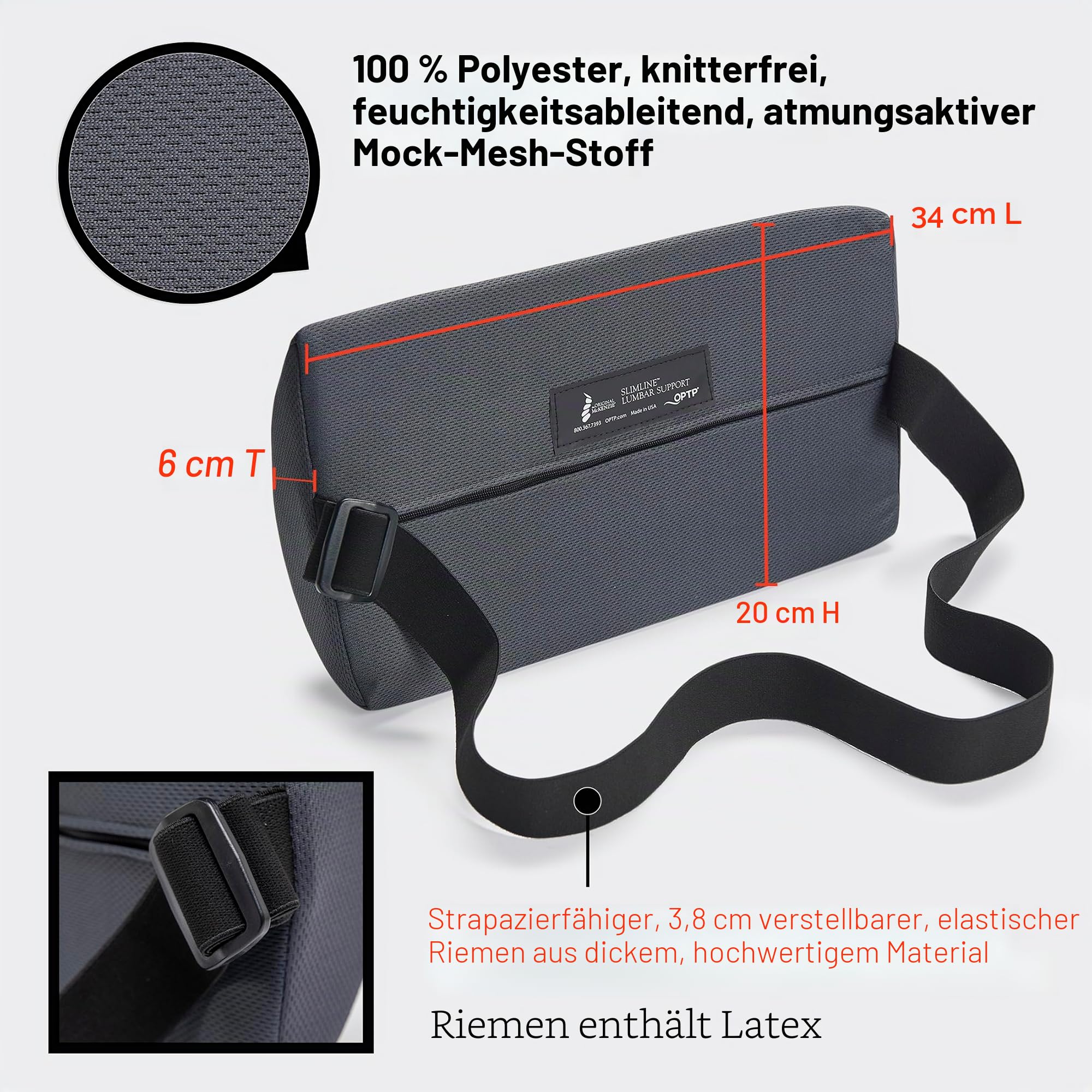The Original McKenzie Slimline Lumbar Support by Rolyn Prest