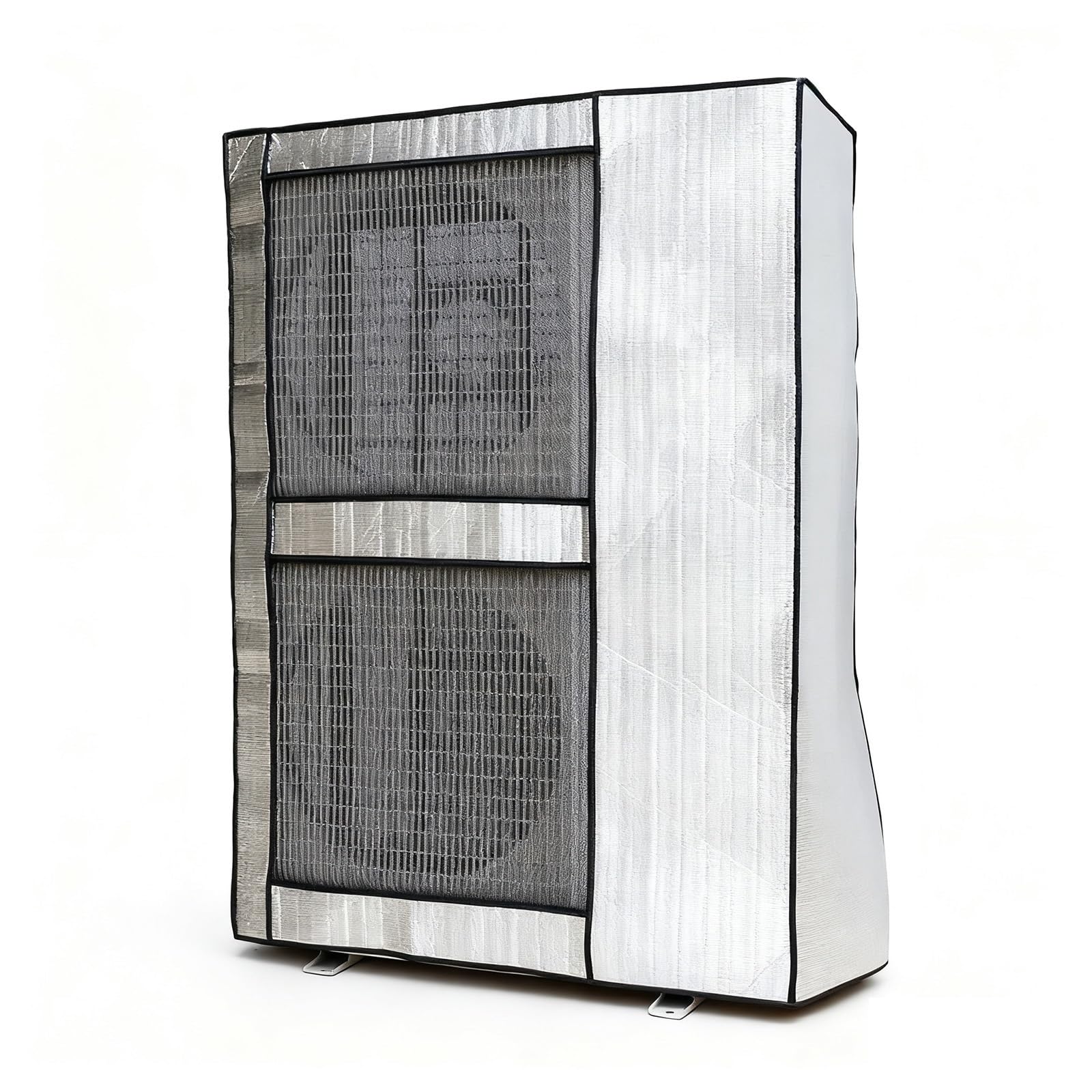 QYMYOZ Outdoor Air Conditioner Cover, Waterproof & UV-Resistant AC Protector with Mesh, No Assembly Required, Fits 110x45x150cm (43x18x59in) Units.