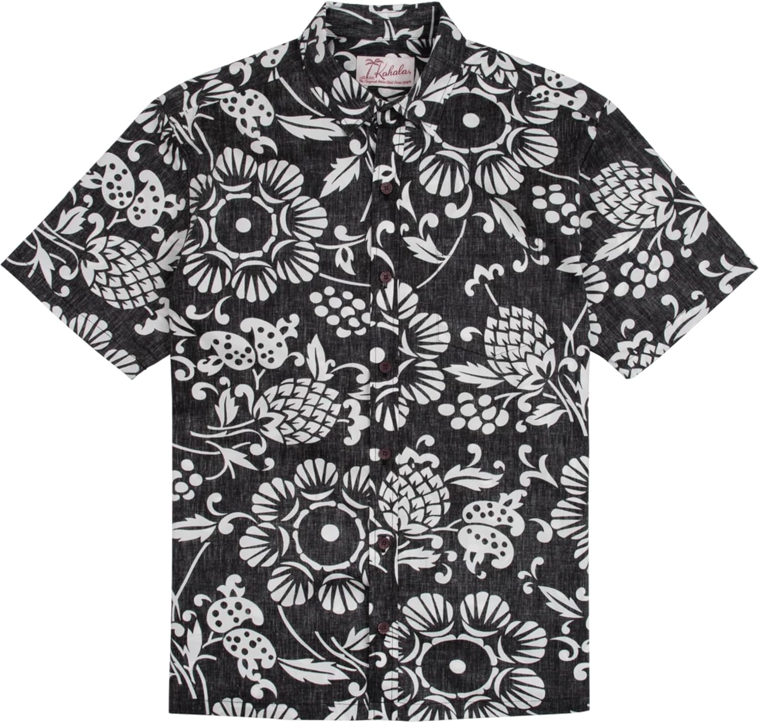 Kahala Men's Duke's Pareo Regular Fit Short Sleeve 100% Cotton Shirt