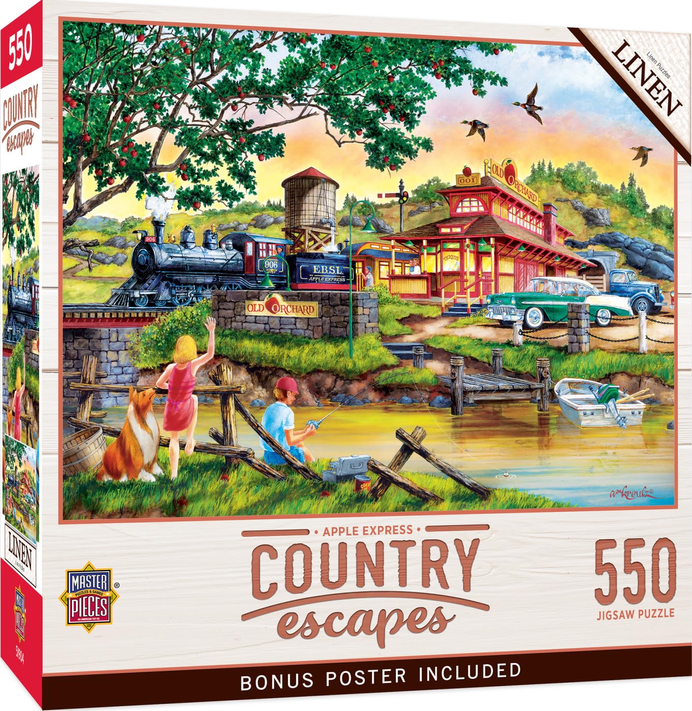 MasterPieces 500 Piece Jigsaw Puzzle for Adults, Family, Or Youth - Apple Express - 15"x21