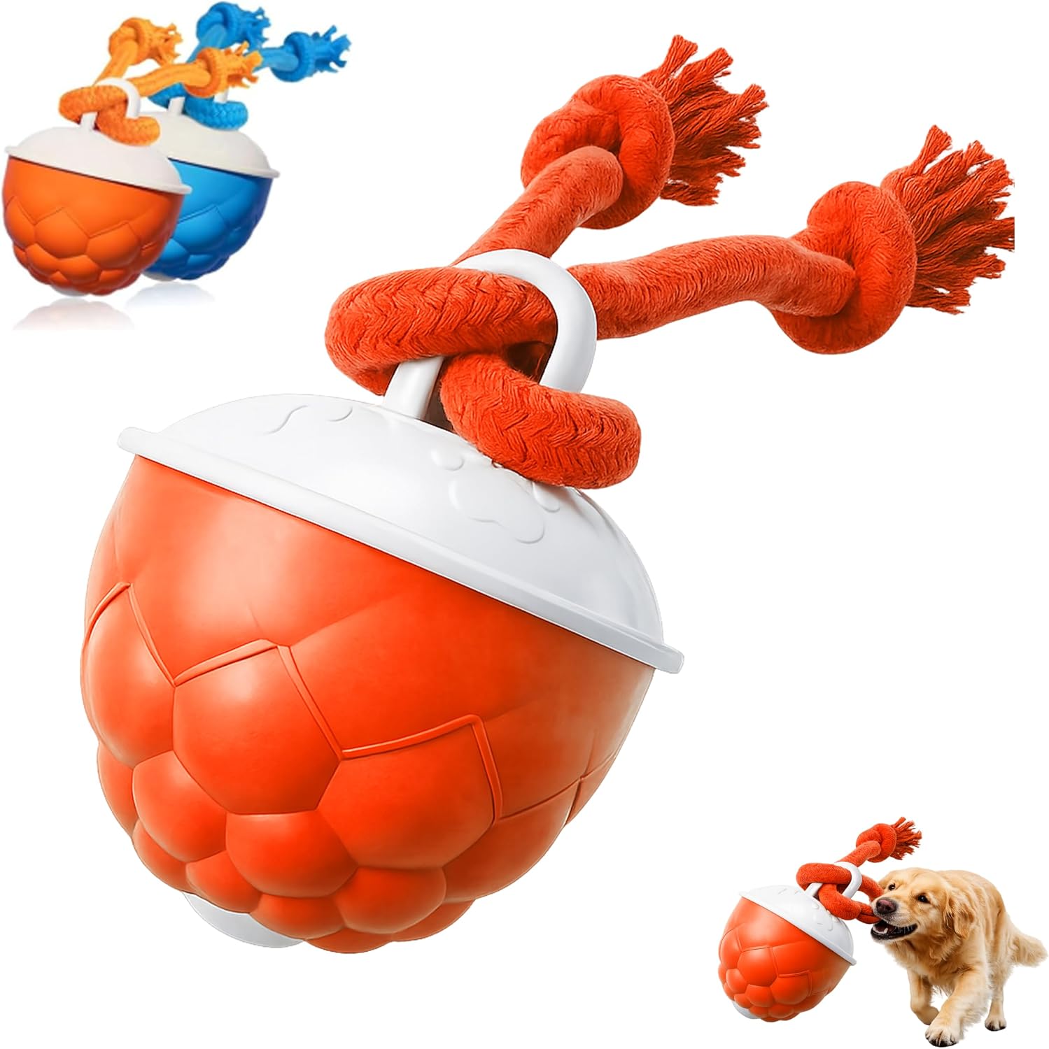 Interactive Dog Toy Ball, Motion Activated Automatic Rolling Ball for Small Medium Large Dogs, Smart Moving Ball with 3 Play Modes, Sound Interaction for Indoor Outdoor Boredom Relief (Blue+Orange)