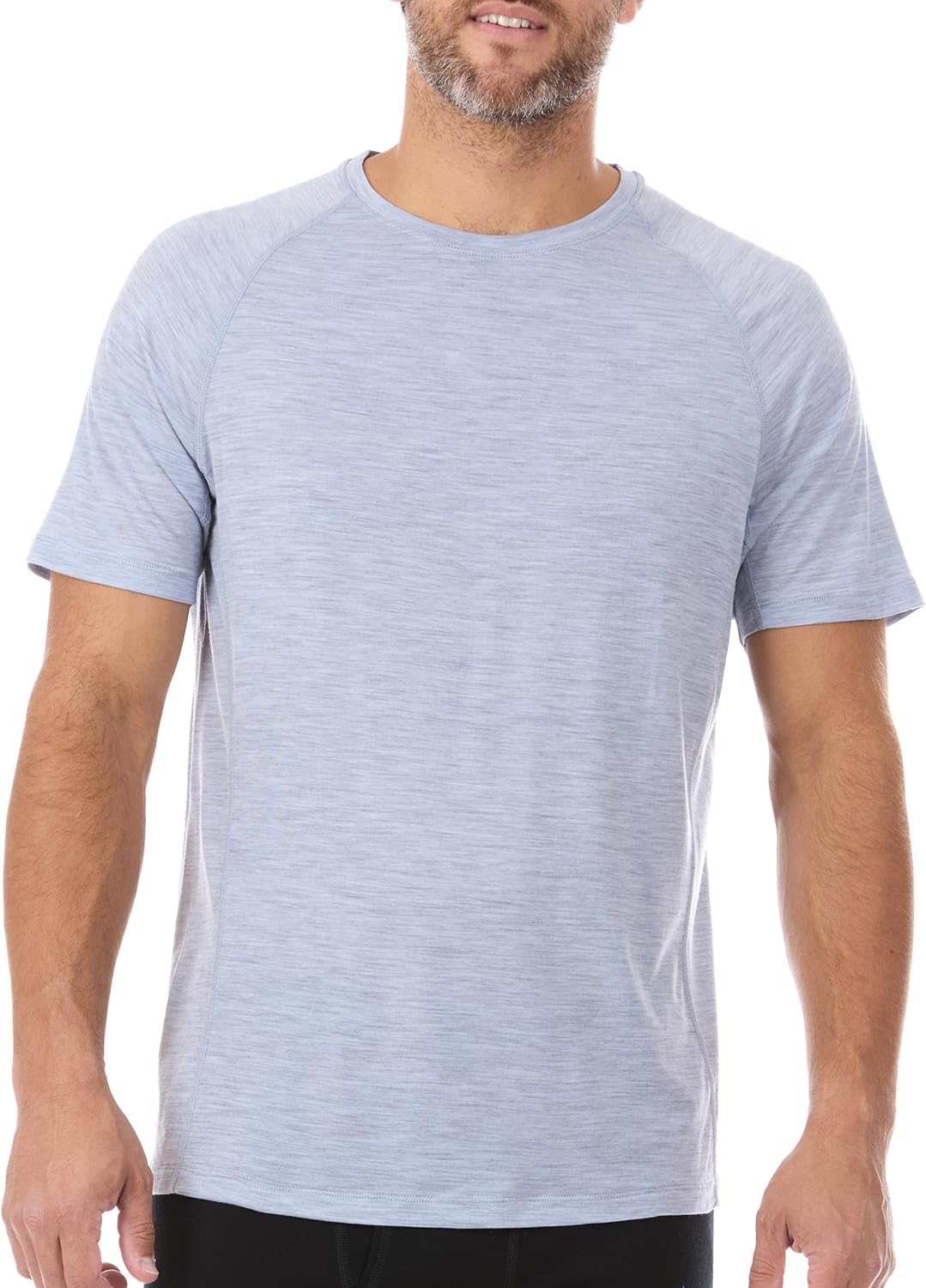 Merino Wool Mens Micro Weight Raglan T-Shirt - Short Sleeve Athletic Shirt - Anti-Odor - Moisture Wicking