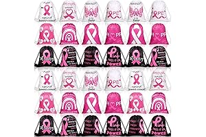 36-Pack Breast Cancer Awareness Drawstring Backpacks: A Symbol of Strength and Support