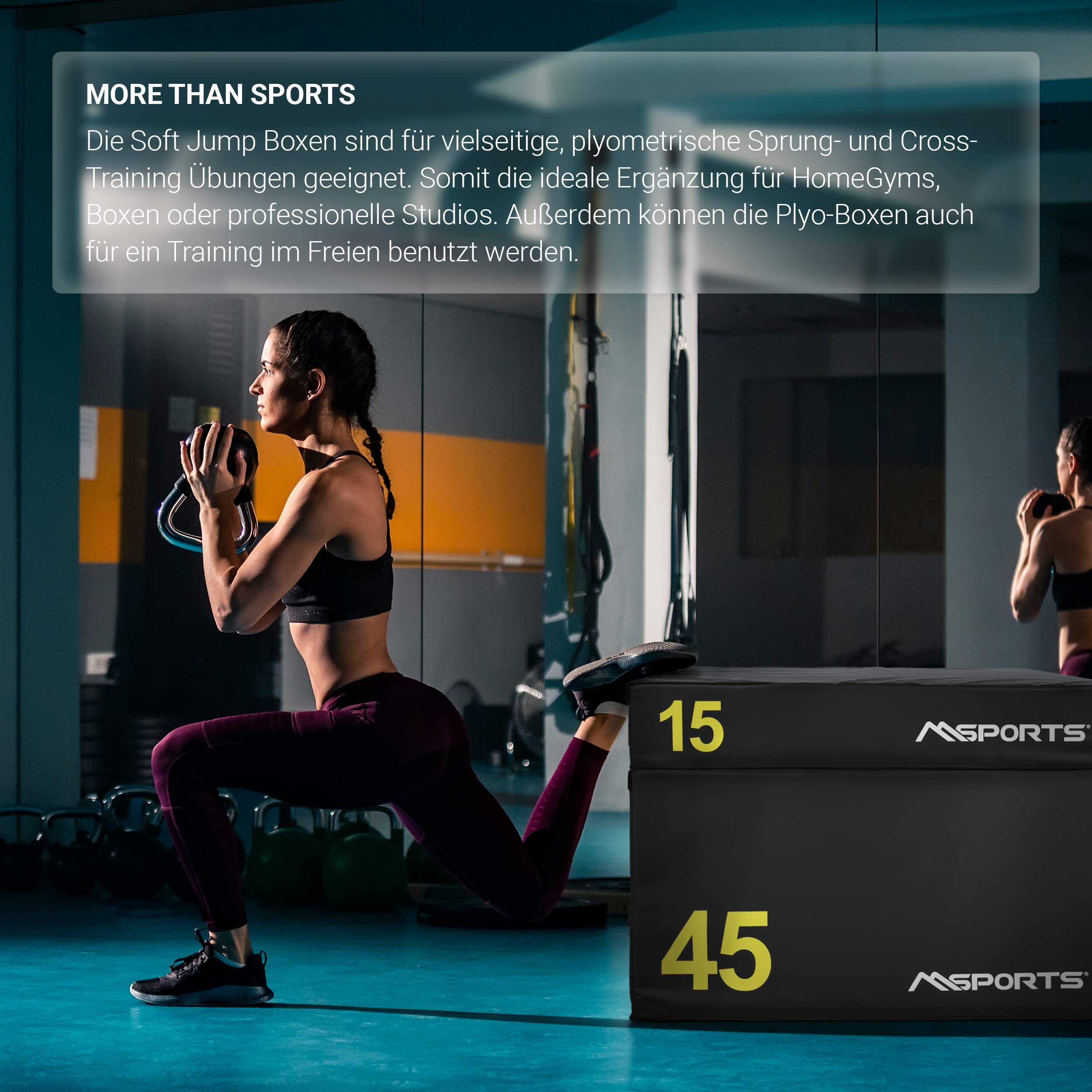 Plyo Box Profesional de 3 piezas | Juego de caja de salto • Caja pliométrica • Caja de salto • Entrenamiento pliométrico