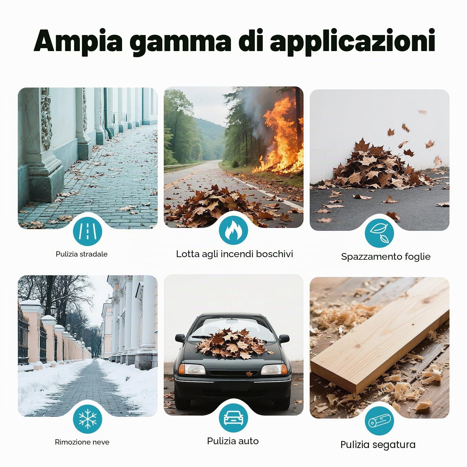 Soffiatore per Foglie a Scoppio a Zaino 4 Tempi 75,6 cc Soffiatore a Scoppio 2600W 7000 Giri/min Soffiatore Foglie Velocità Regolabile 14.1m³/s Aspirafoglie a Benzina 168 cm con Serbatoio da 1,9 litri