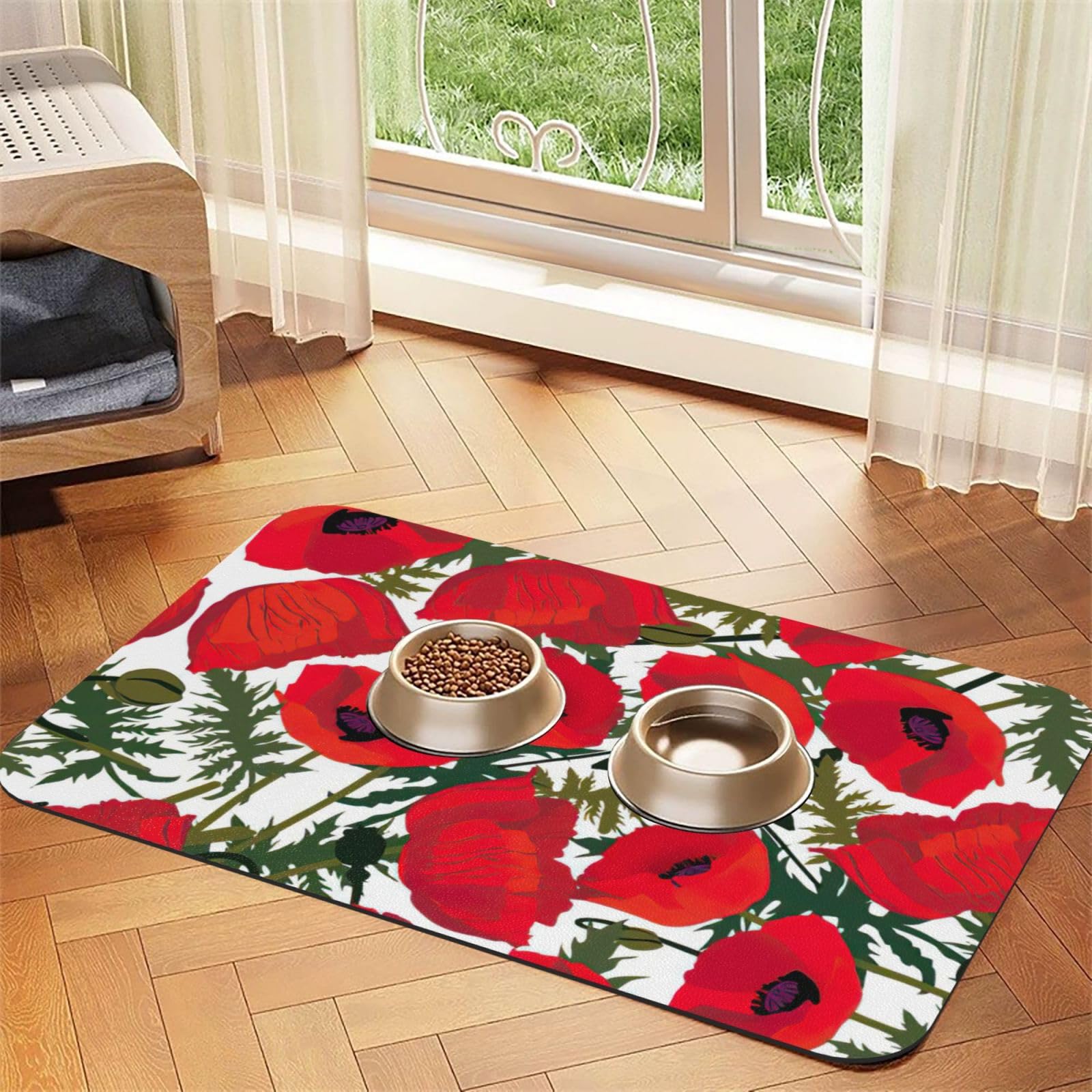 Tapis en cuir synthétique de qualité supérieure pour l'alimentation des chiens