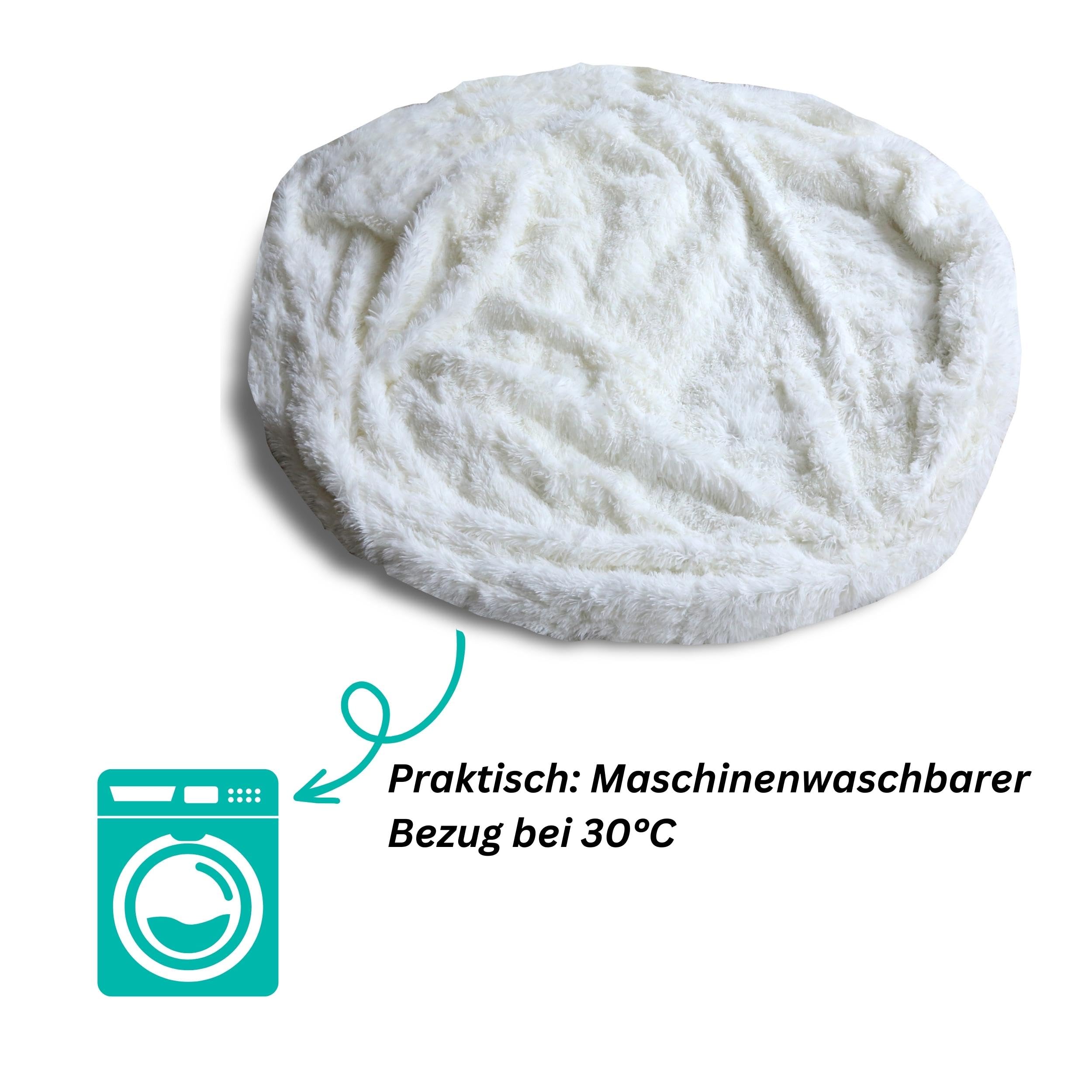 bananair - Sitzsack XXL mit Füllung für Erwachsene - Ultra Weich und Bequem mit Schaumstoff Füllung - Maschinenwaschbarer Bezug - Giant Bean Bag Chair, Sofa, Bed, Couch (160 cm, Weiß)