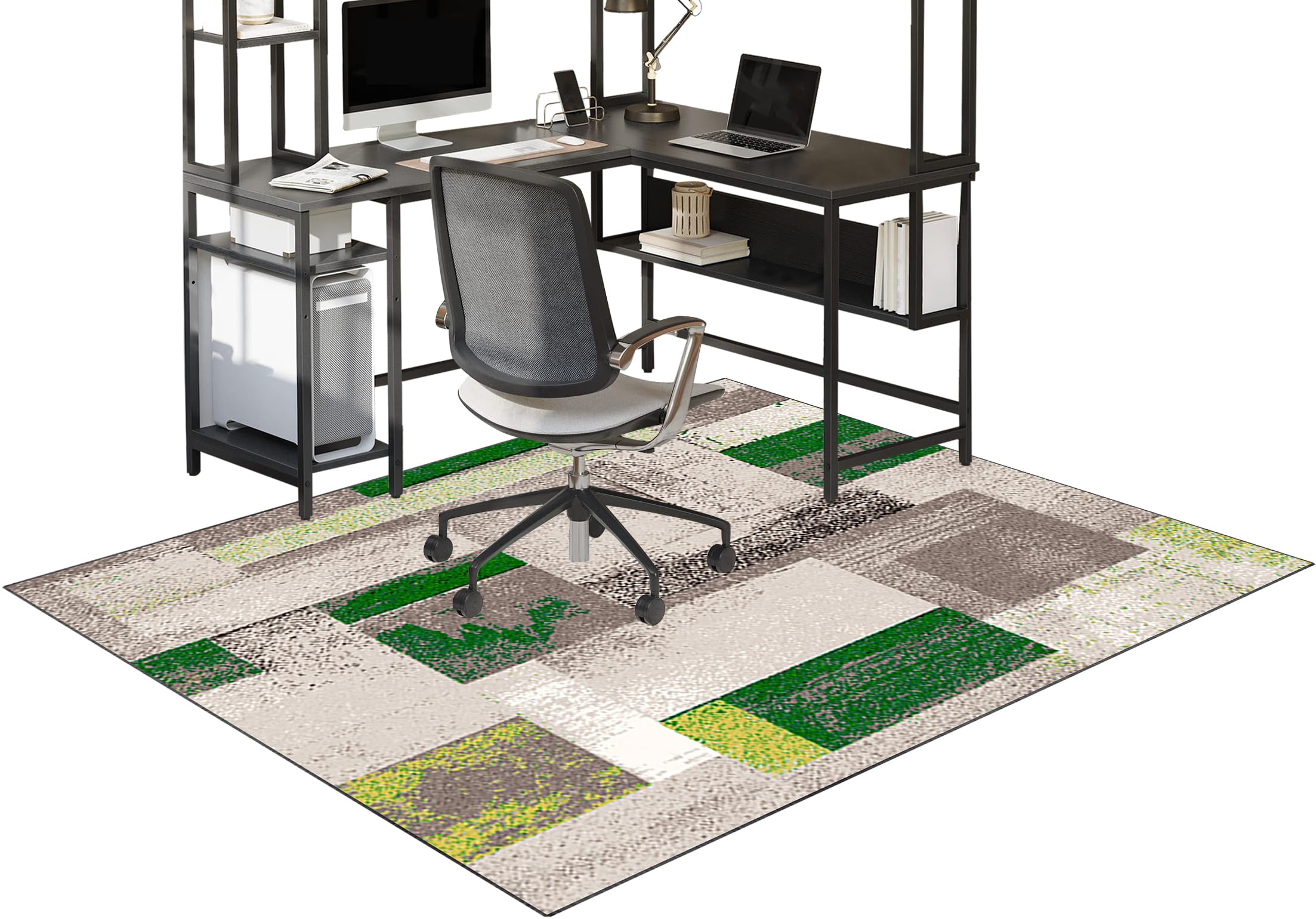 Fzamudng Office Chair Mat for Carpet, Heavy Duty Desk Chair Mat, Floor Protectors for Rolling Chairs, Computer Gaming Chair Mat, Non-slip Carpet Protector Chair Mat for Home and Office 150 x 180 cm