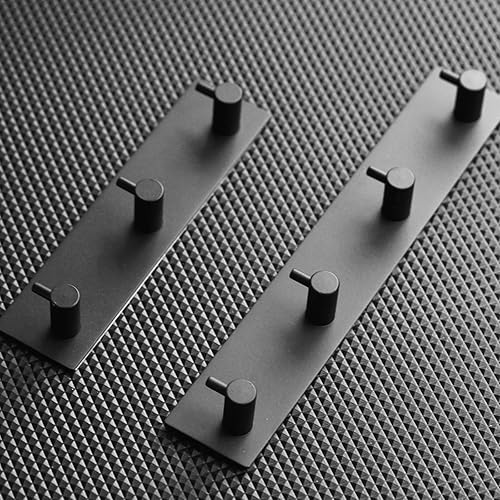 Miniatura 8 de Ganchos autoadhesivos para toallas para baños, ganchos de pared negros para colgar toallas de baño, ganchos de ducha negros mate para colgar y