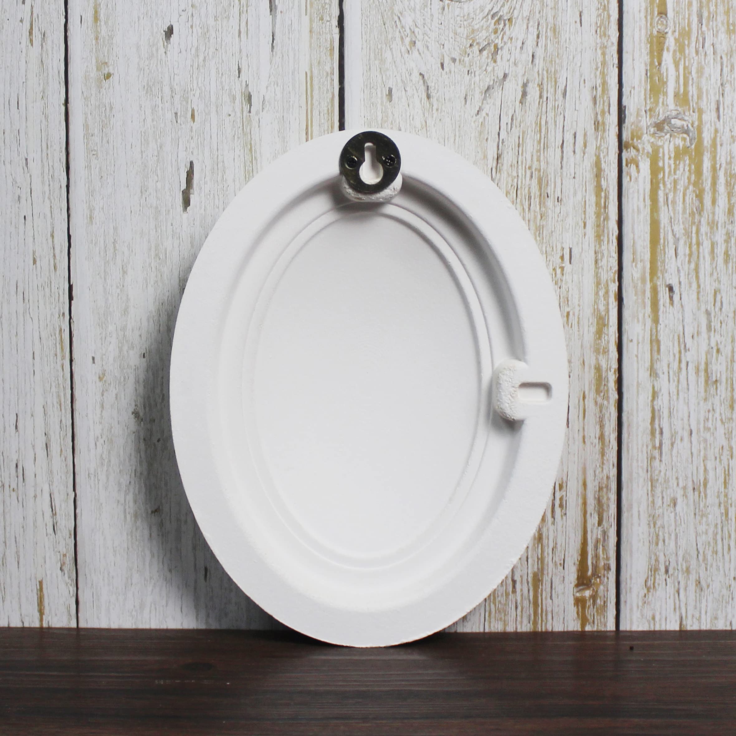 CVHOMEDECO. Primitive Retro - Marco de Madera Ovalado para Fotos, Decoracion Pintada a Mano para Colgar en la Pared, 3D, Diseño de Rosas, Juego de 3