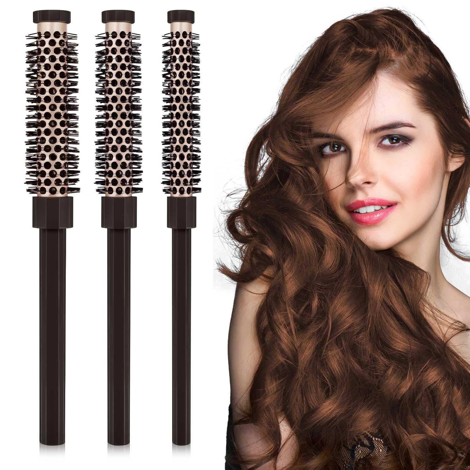 3 Pcs Honeycomb High Skull Top Modeling Roller Comb, Small Round Brush for Blow Drying Make Hair Accessories Set