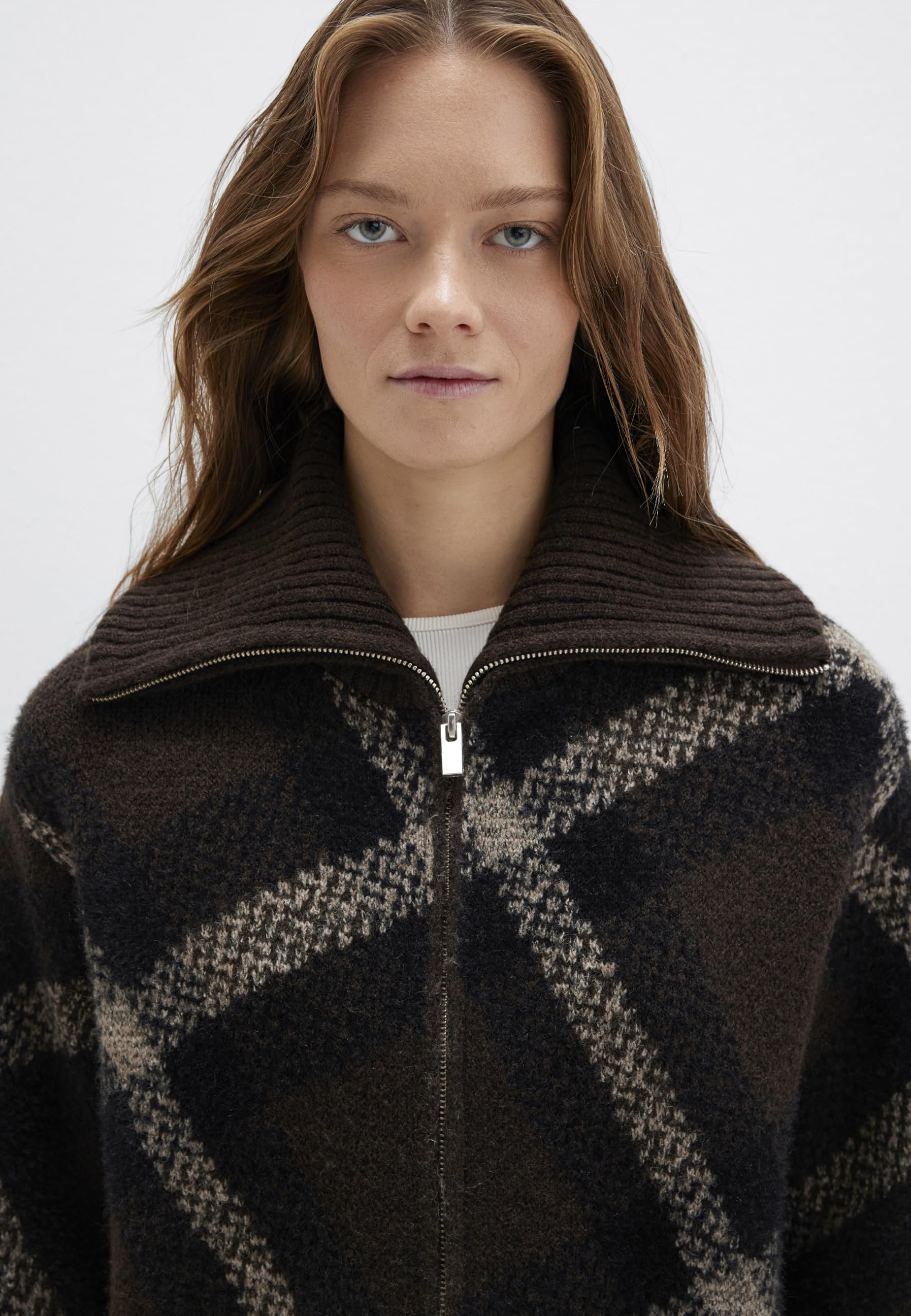Mavi Zipper Cardigan Sweater Mujer