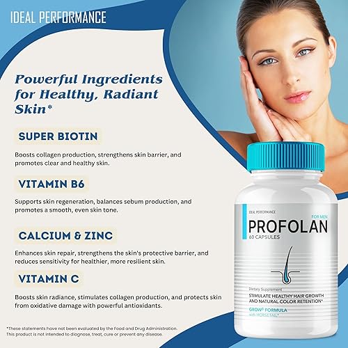 Miniatura 5 de Profolan cápsulas para el crecimiento del cabello, píldoras de suplemento Profolan, máxima fuerza, promueve un cabello más fuerte y grueso, combate