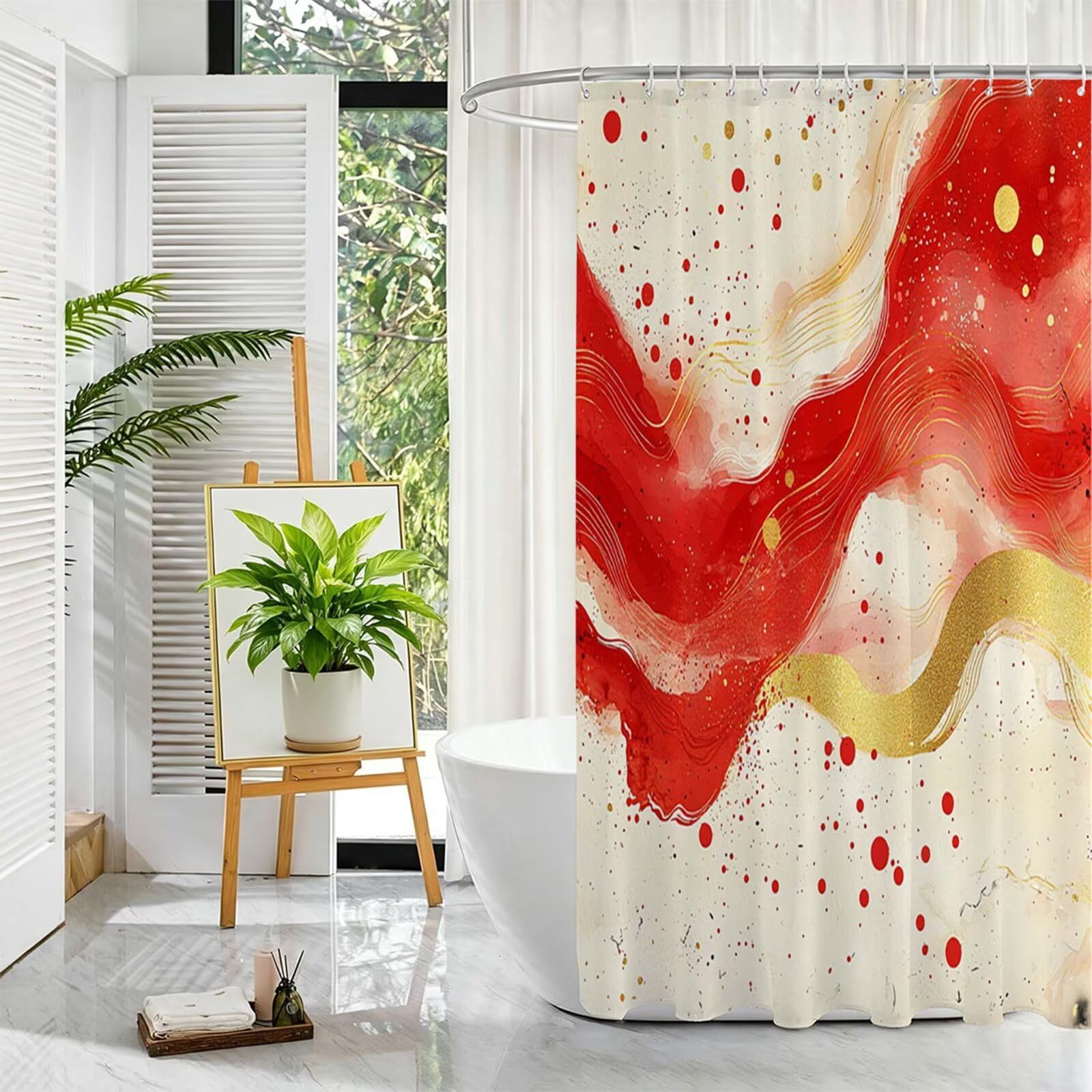 Duschvorhang Creme, Duschvorhang 150x180cm L-303