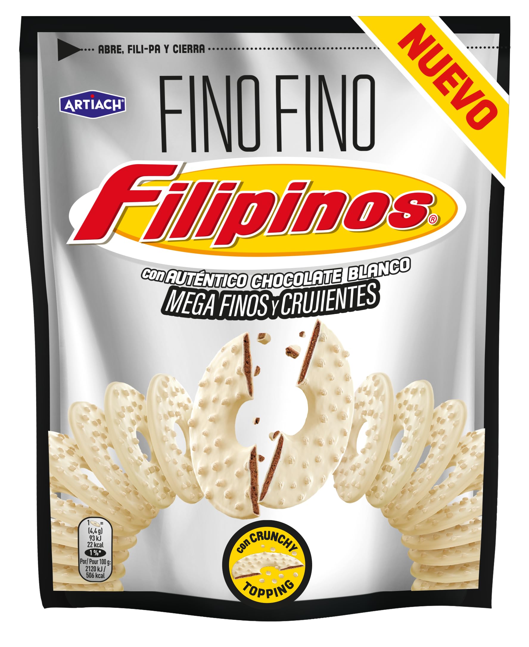 Artiach Fino Fino Filipinos Chocolate Blanco, 87g
