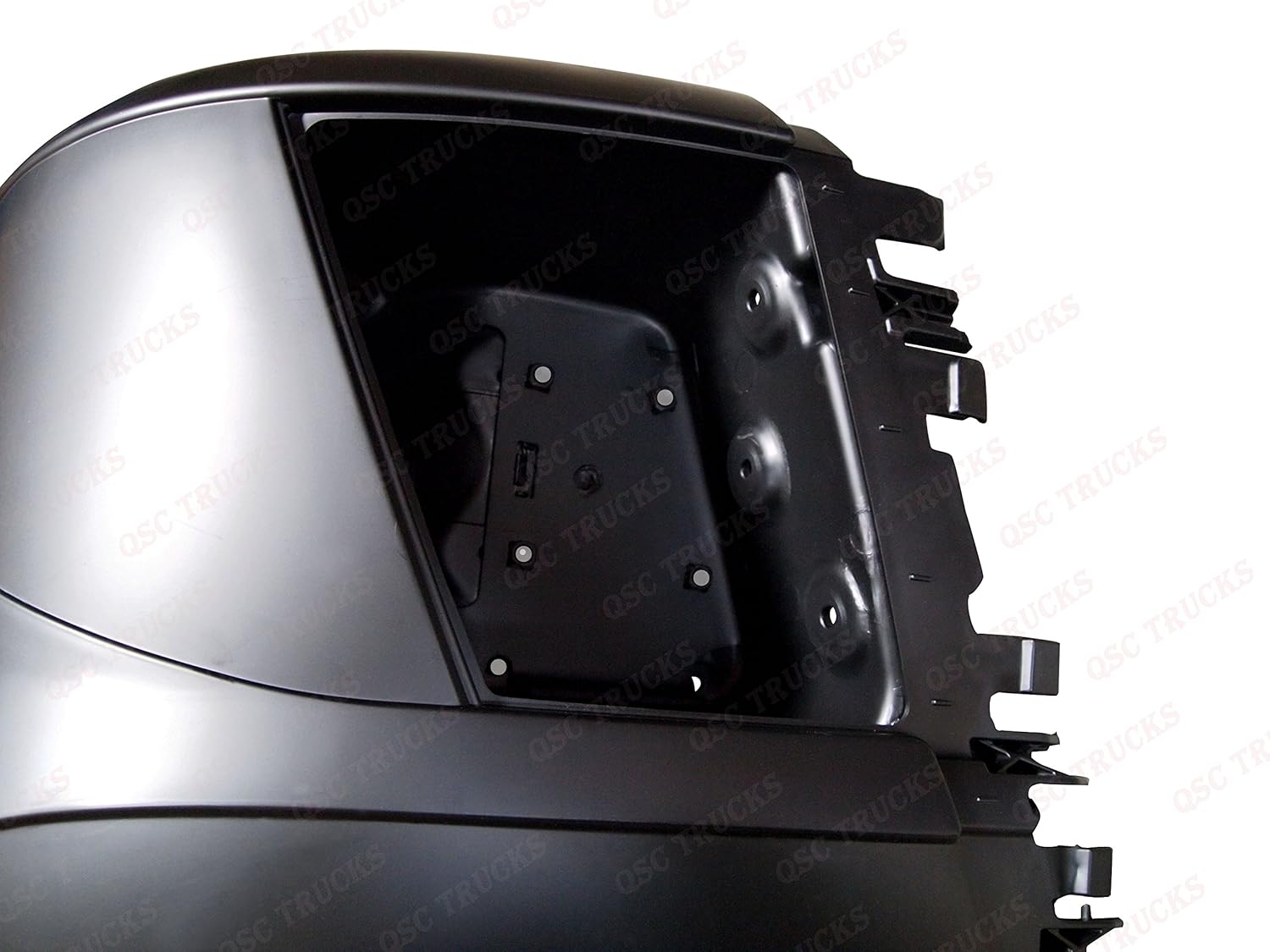 QSC Truck Parts Bumper Set w/Chrome Trim Center Corners LH RH compatible with Volvo Truck VNL 2016 & Up
