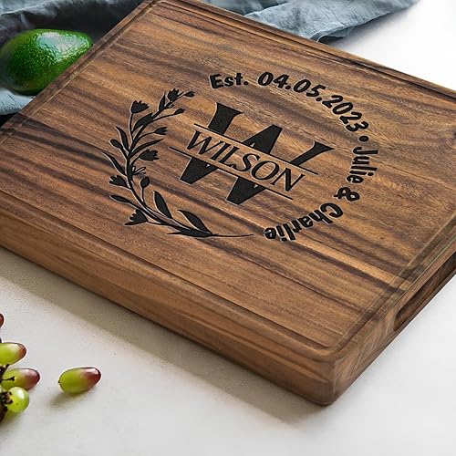 Miniatura 9 de Personalized Cutting Board, Couples Gift for Wedding, Anniversary, Housewarming, Engagement, Christmas, Birthday, USA Handmade Cutting Boards, Great