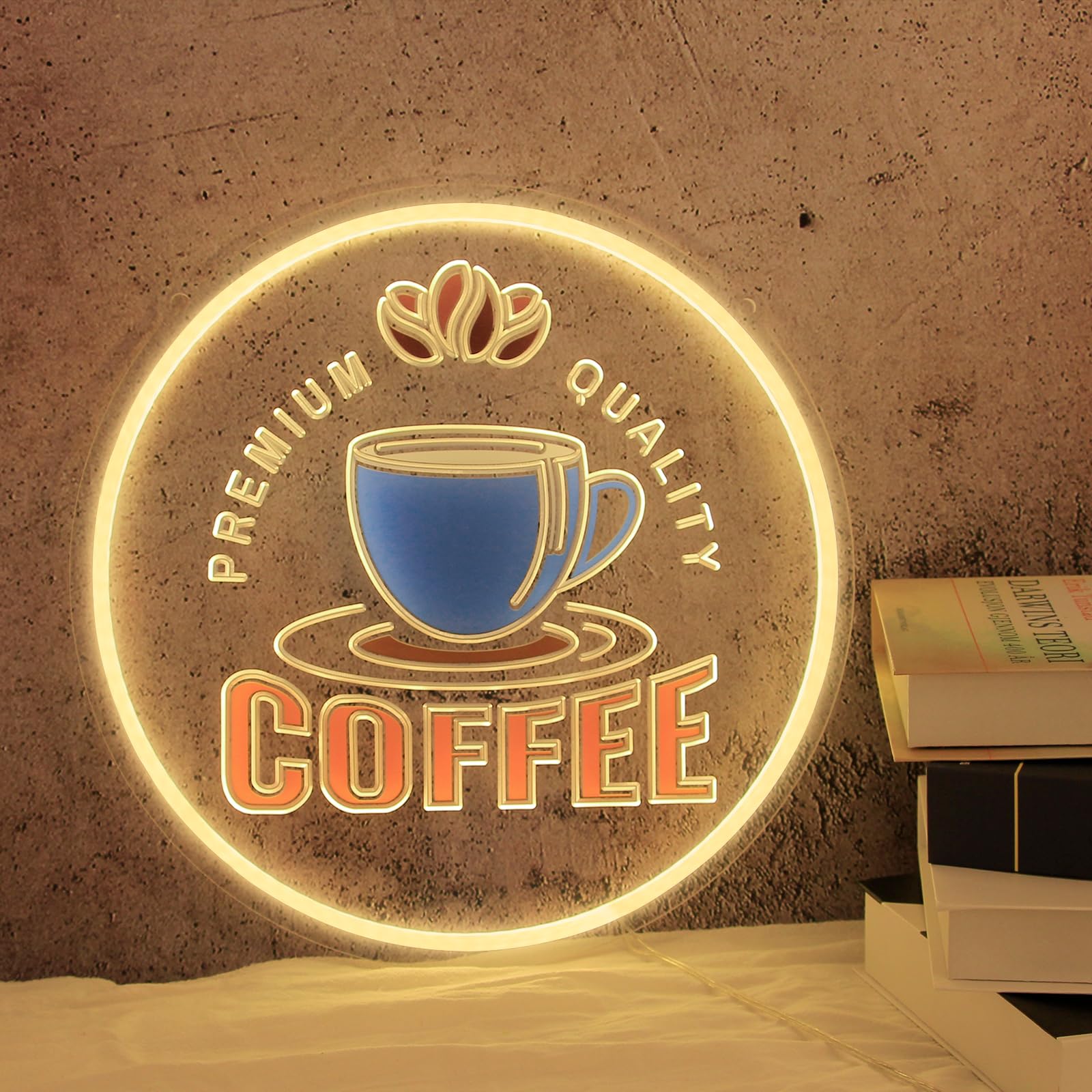YUNCE Neon Sign, LED Light for Coffee Bar Decor, Beer Bar Club Windows Glass Party Nook Office Lounge