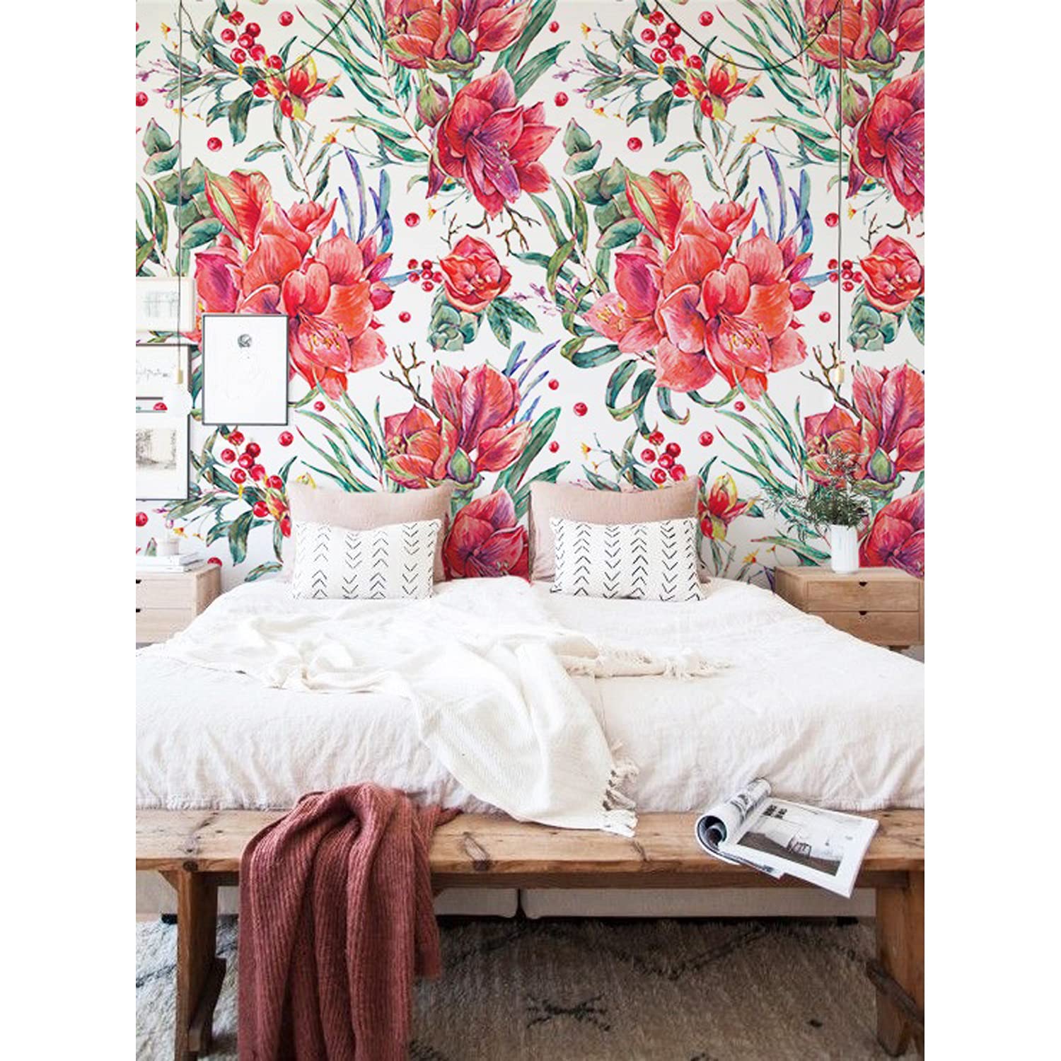 Fotomurale entretela 250x104 cm pegatina de pared decorativo fondo de pantalla con foto flores