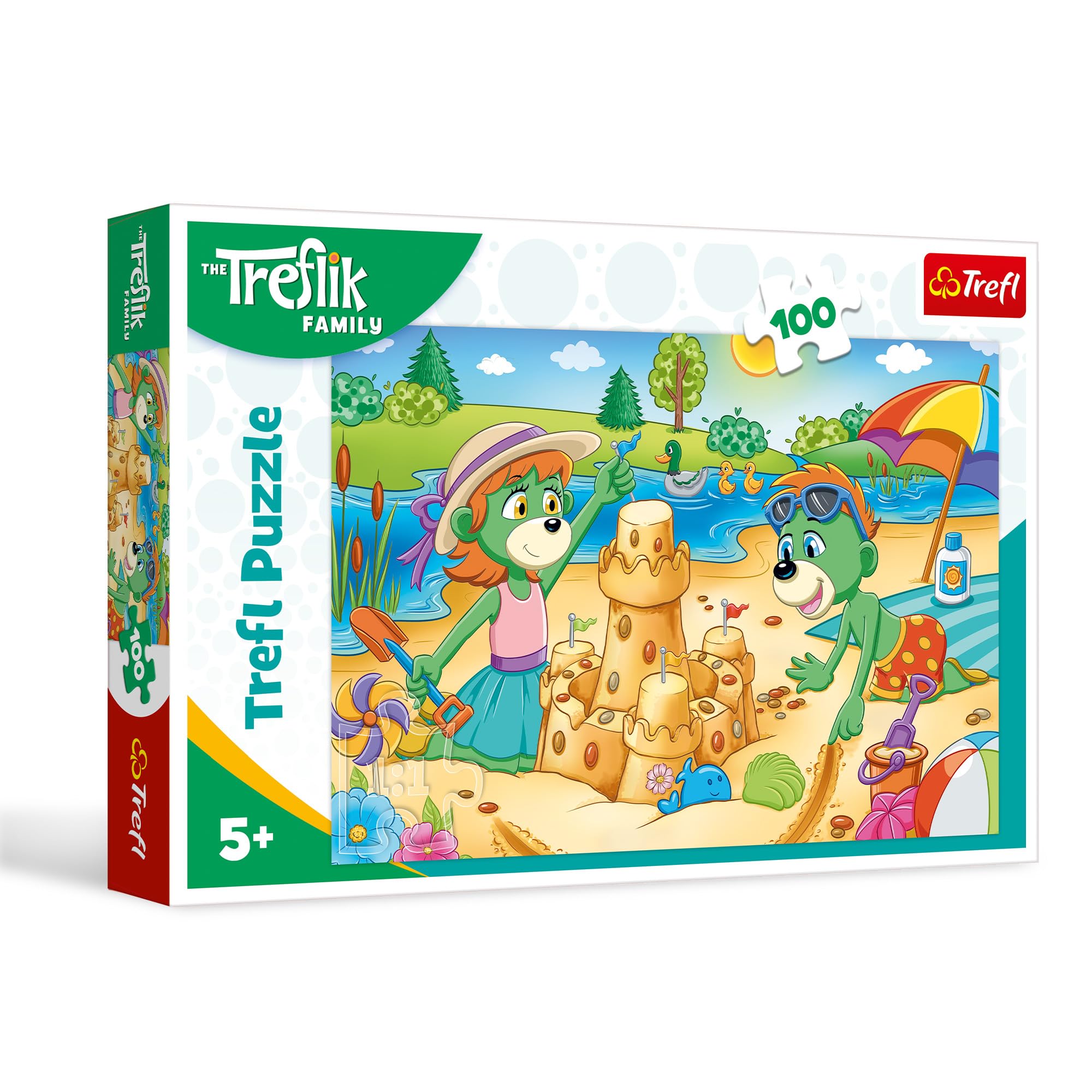 Trefl – The Treflik Family, Der Tag der Trefliks – Puzzle 100 Elemente – Buntes Puzzle mit den Helden der Fernsehserie, Kreative Unterhaltung, Spiel für Kinder ab 5 Jahren