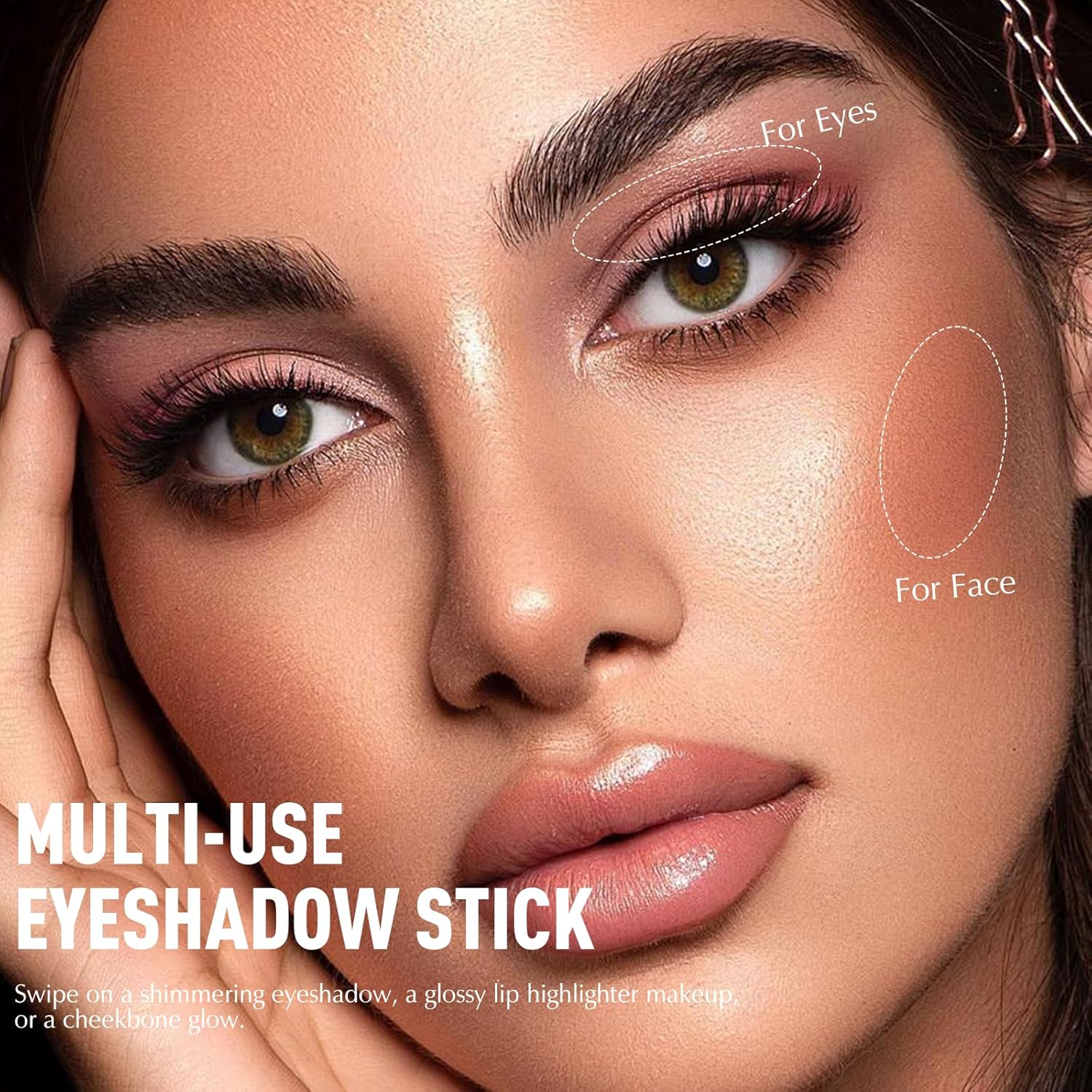 Pink Matte Eyeshadow Stick - Long Lasting Cream Eyes Shadow Pencil Buildable Brightener Crayon Eyeliner Highlighter Makeup, Lightweight Waterproof & Smudge Proof for Easy Quick Application - Image 5