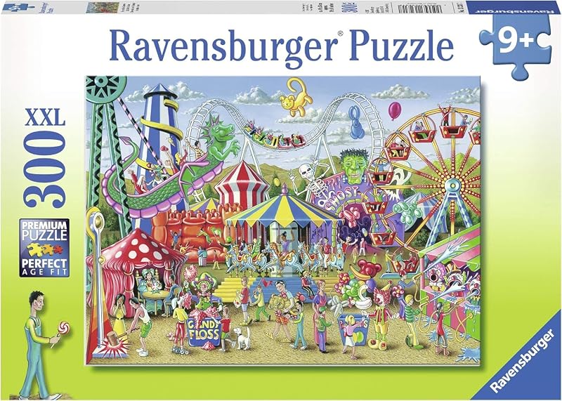 Ravensburger Fun at The Carnival - Atractivo rompecabezas de 300 piezas para niños | Diseño de pieza única | Superficie antideslumbrante | Juego perfecto para desarrollar habilidades para niños pequeños y niños | Número de modelo: 13231
