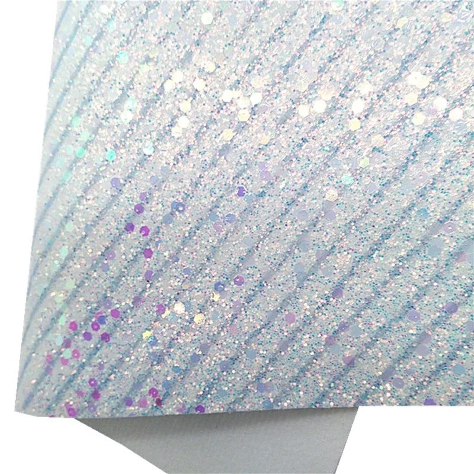 Tessuto glitterato in ecopelle PU