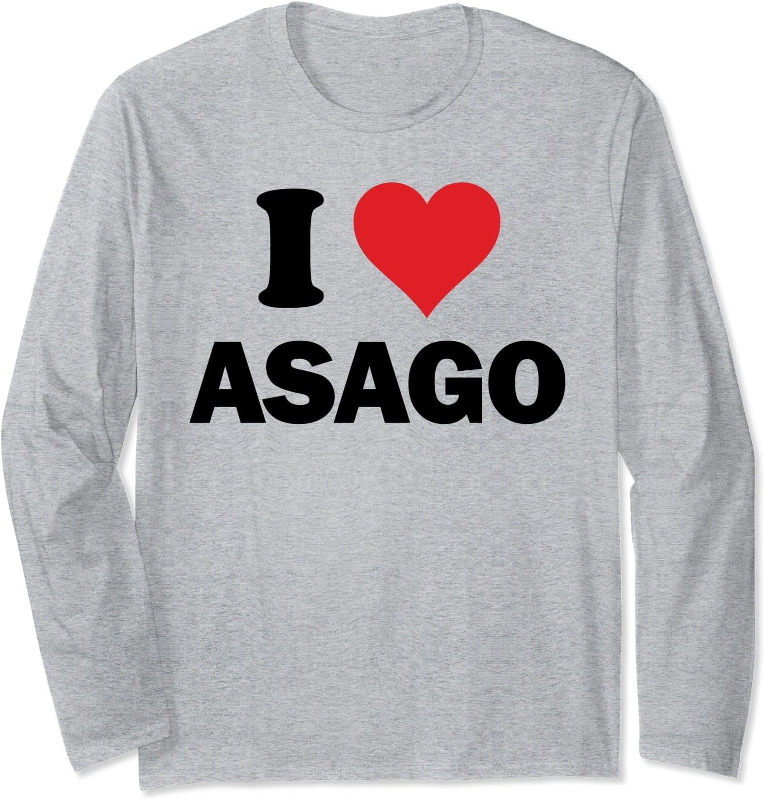 I Heart Asago Japan Love Japanese Souvenir Item Long Sleeve T-Shirt