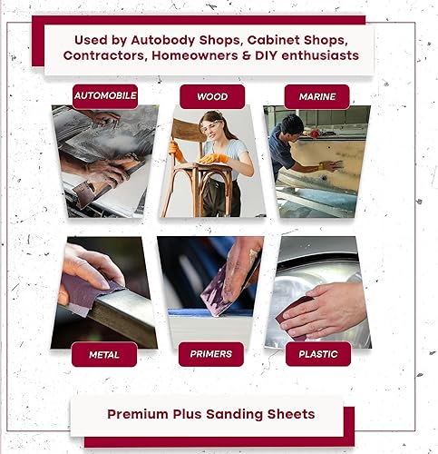 Miniatura 3 de Sungold Abrasives 11117 Hojas de grano 400 de 9 x 11 pulgadas, óxido de aluminio estearado, paquete de 25