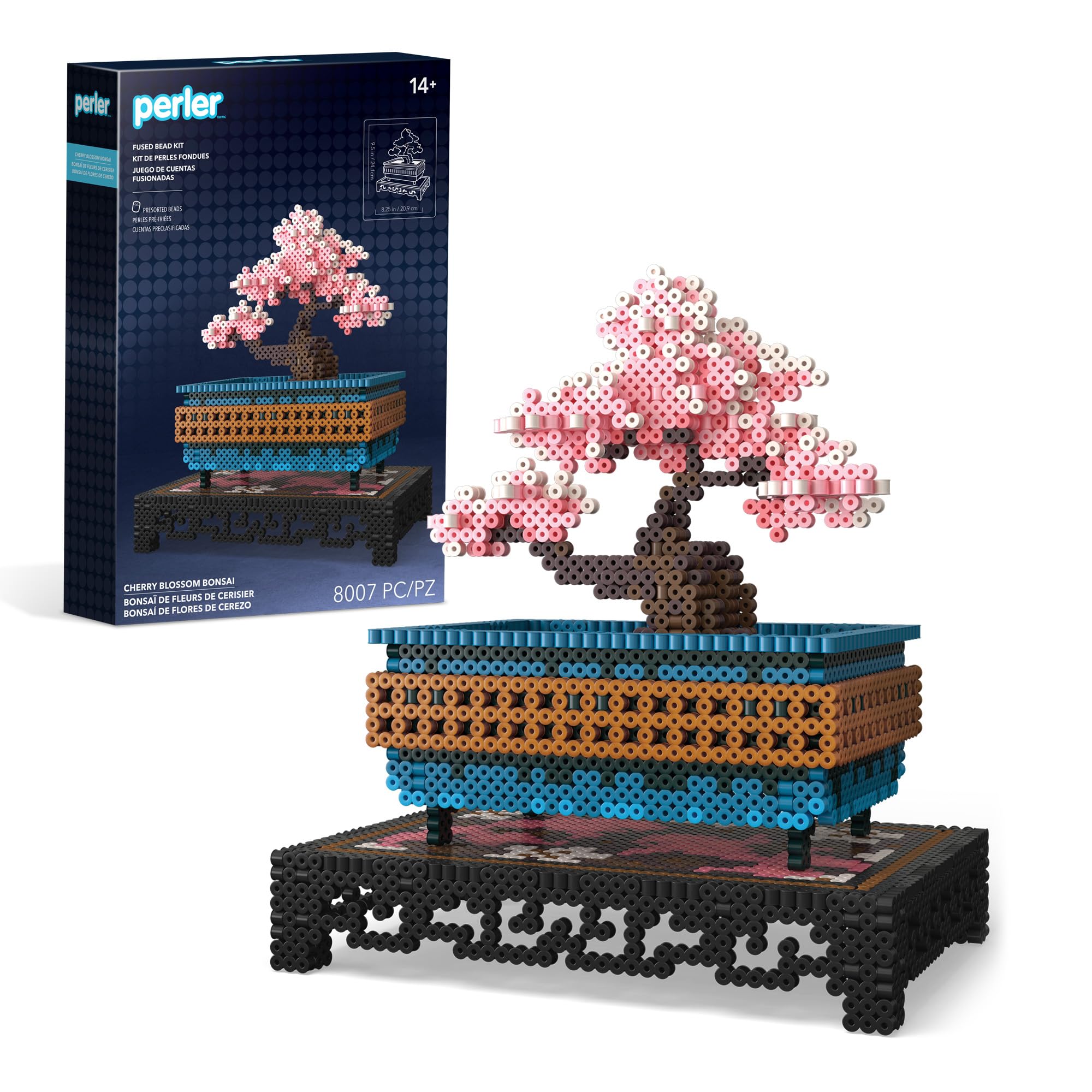 Perler 80-57232 Cherry Blossom Bonsai 3D Fused Bead Craft Activity