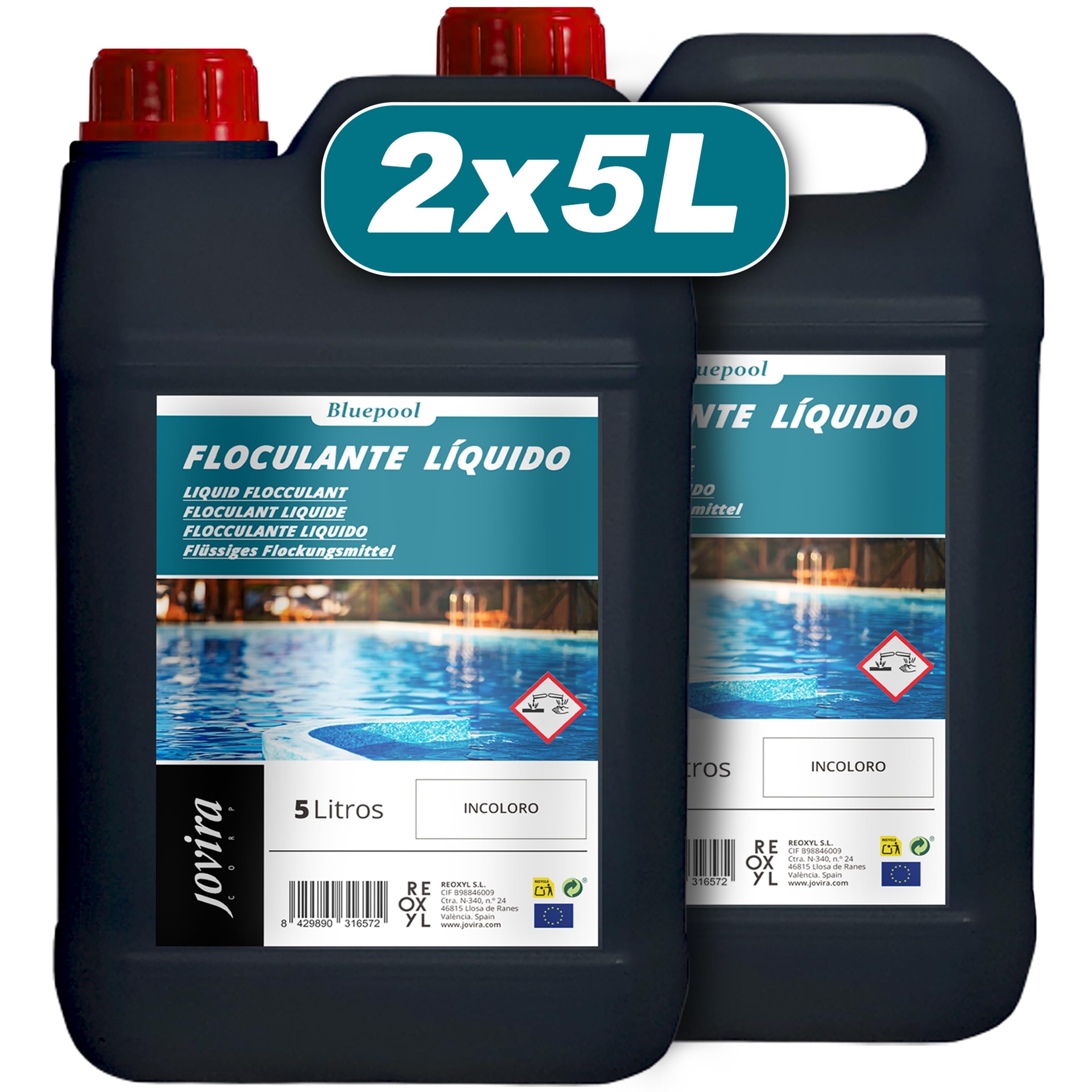 Floculant liquide pour éliminer l'eau trouble des piscines familiales